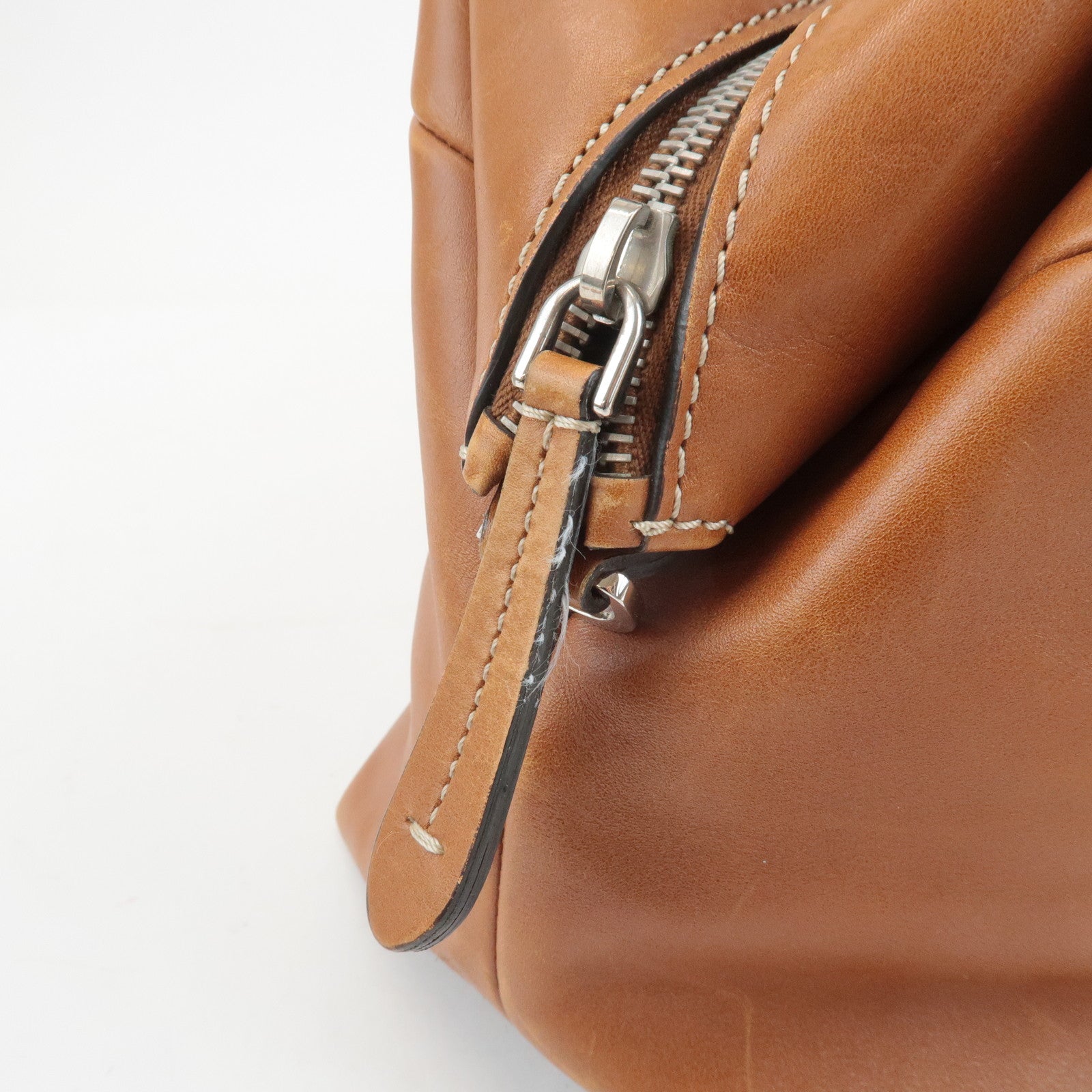 TOD'S Leather 2Way Bag Hand Bag Brown Used