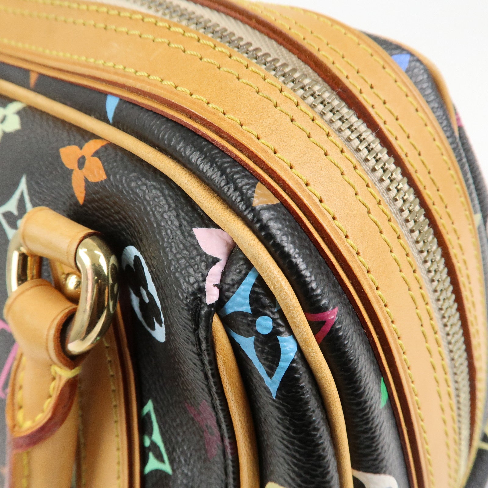 Louis Vuitton Monogram Multicolor Priscilla Hand Bag Noir M40097 Used