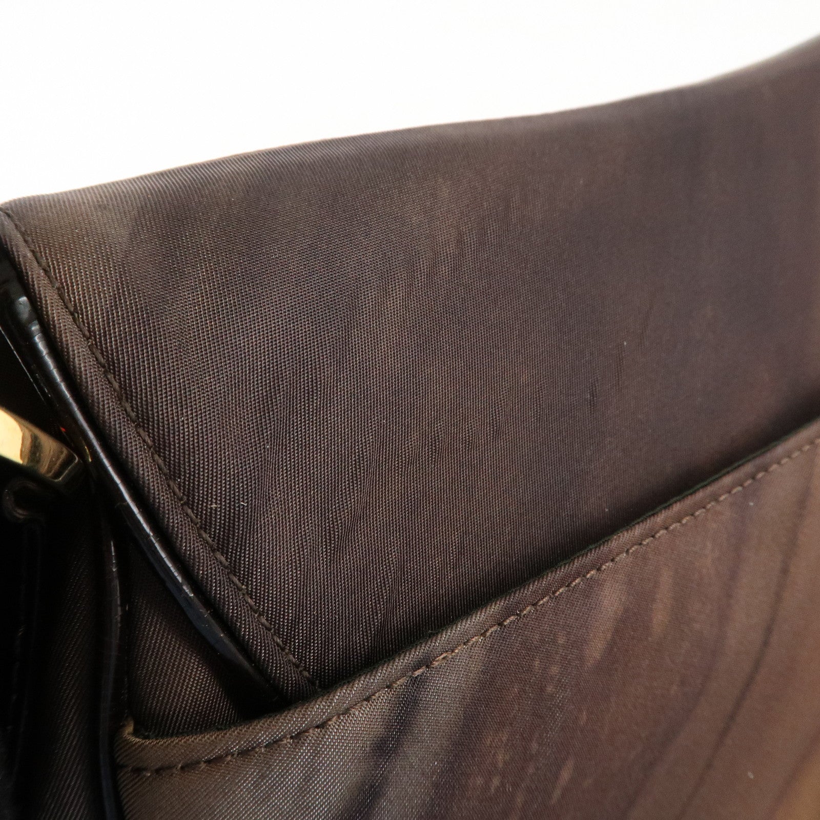 Christian Dior Nylon Canvas Patent Leather Saddle Bag Shoulder Bag Used