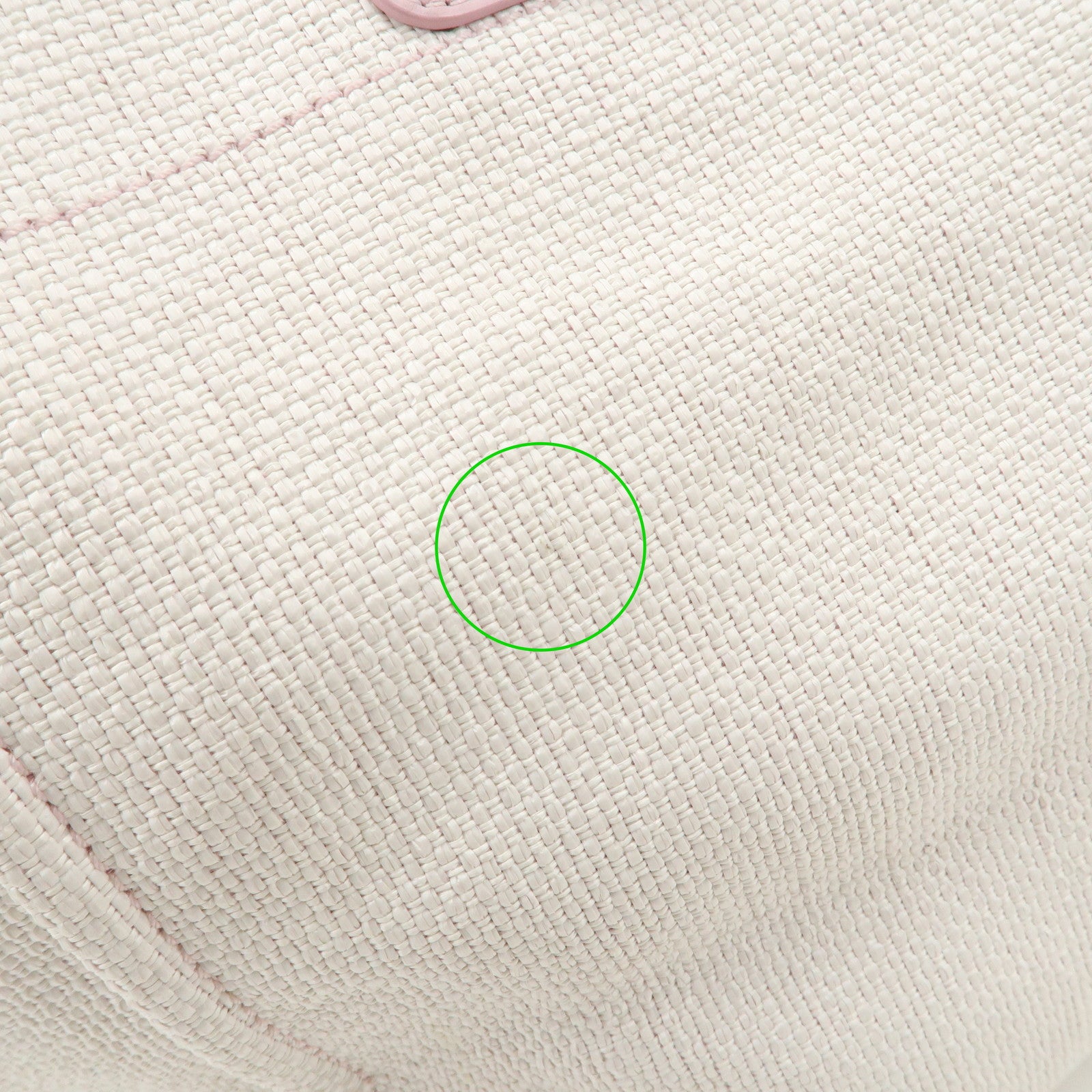 CHANEL Deauville Raffia Leather Chain Tote Bag GM Pink A66941 Used