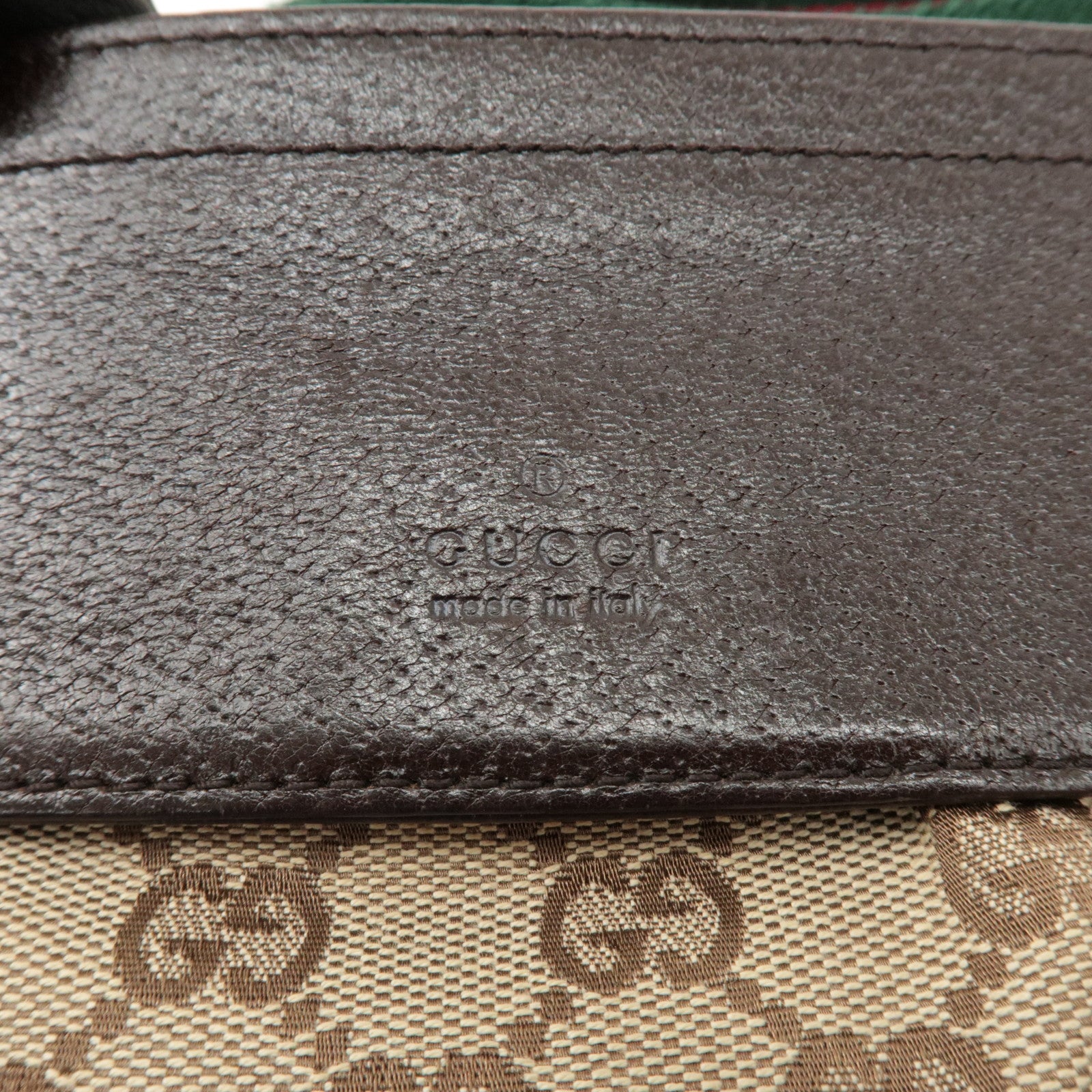 GUCCI GG Canvas Leather Waist Bag Crossbody Bag Beige Brown 28566 Used