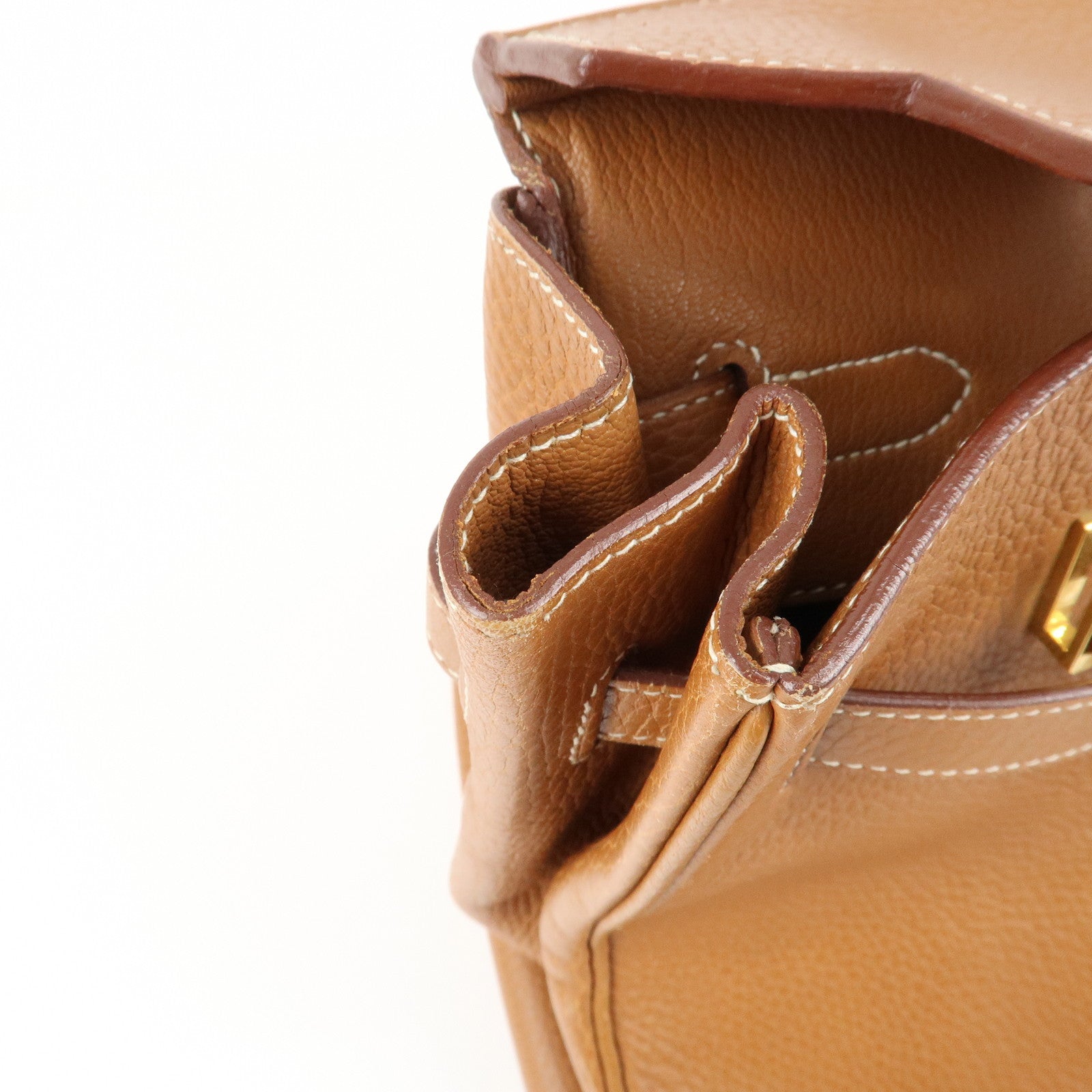 HERMES Taurillon Clemence Birkin 35 J stamped Gold Used