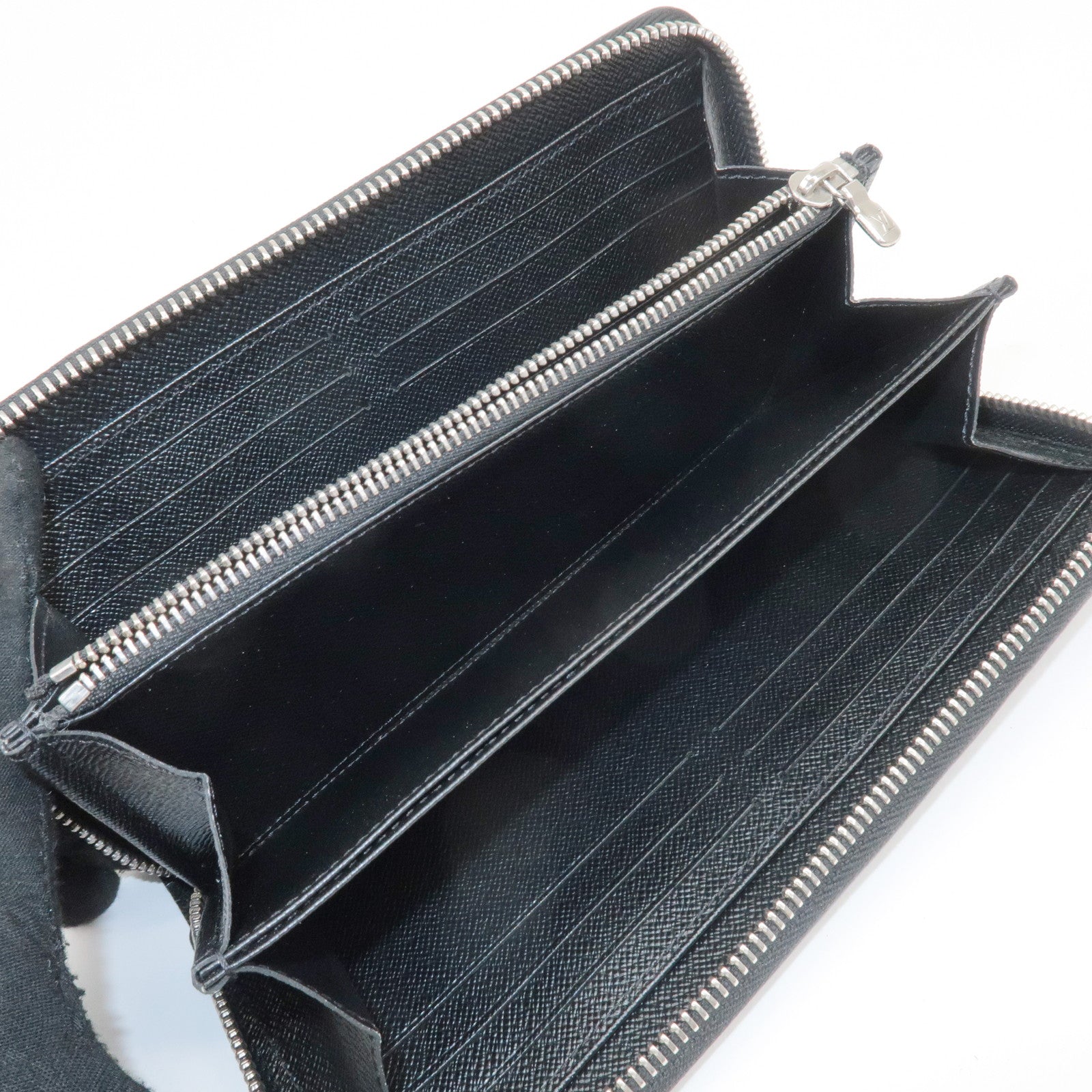 Louis Vuitton Epi Zippy Wallet Zip Around Wallet Noir M61857 Used