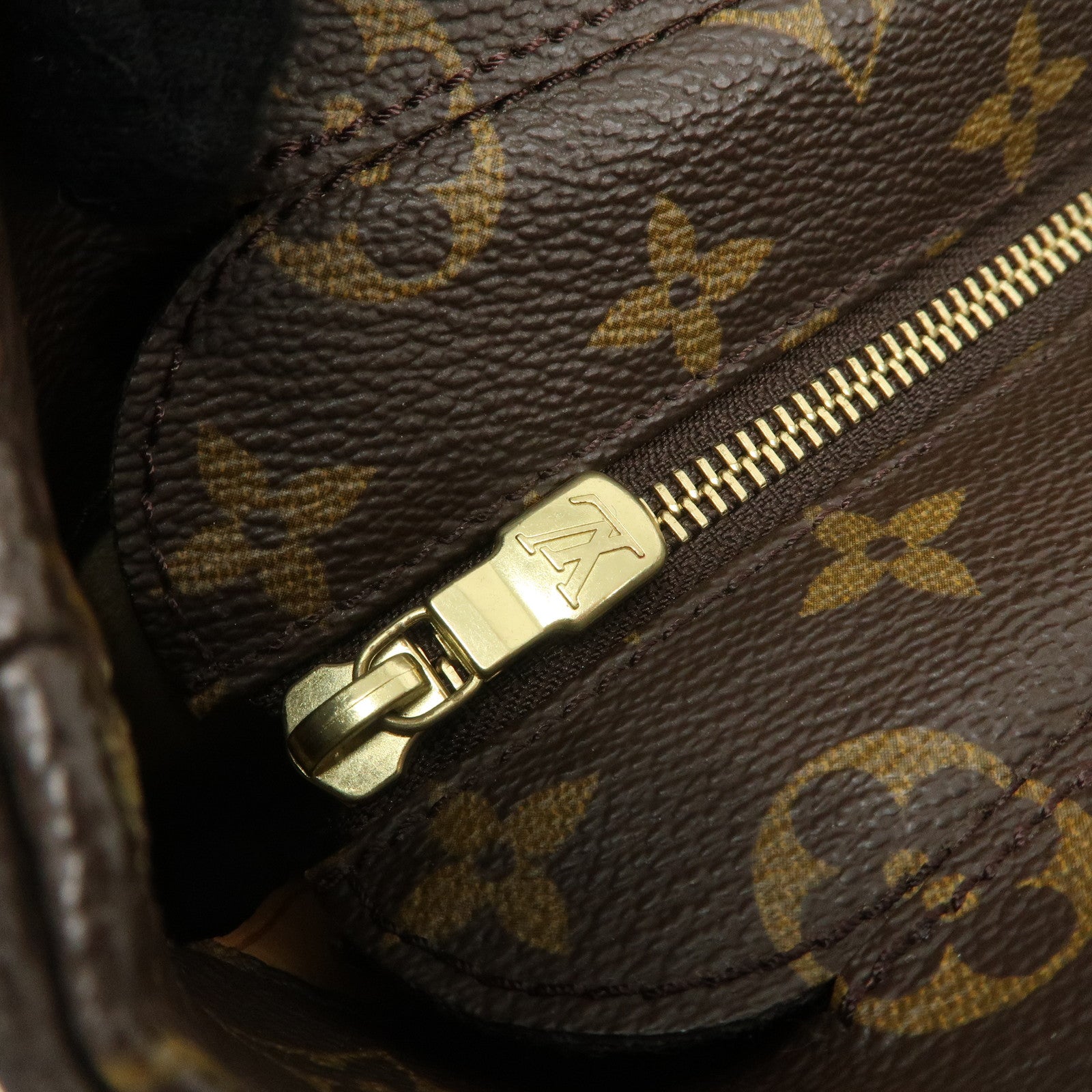 Louis Vuitton Monogram Luco Tote Bag Hand Bag Brown M51155 Used