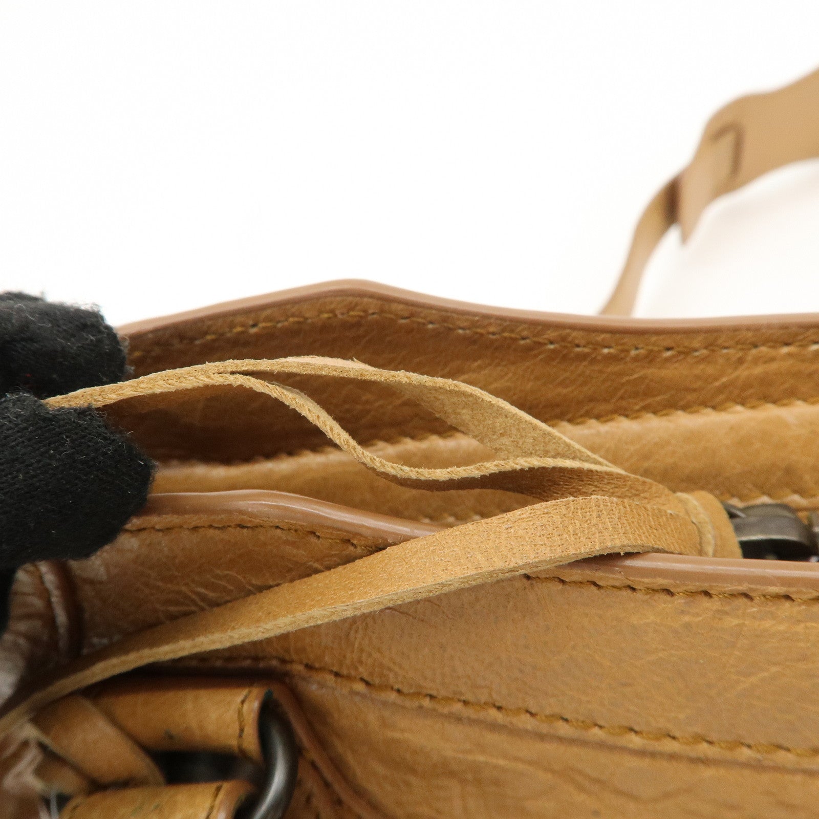 BALENCIAGA Mini City Leather Classic 2Way Bag Brown 300295 Used