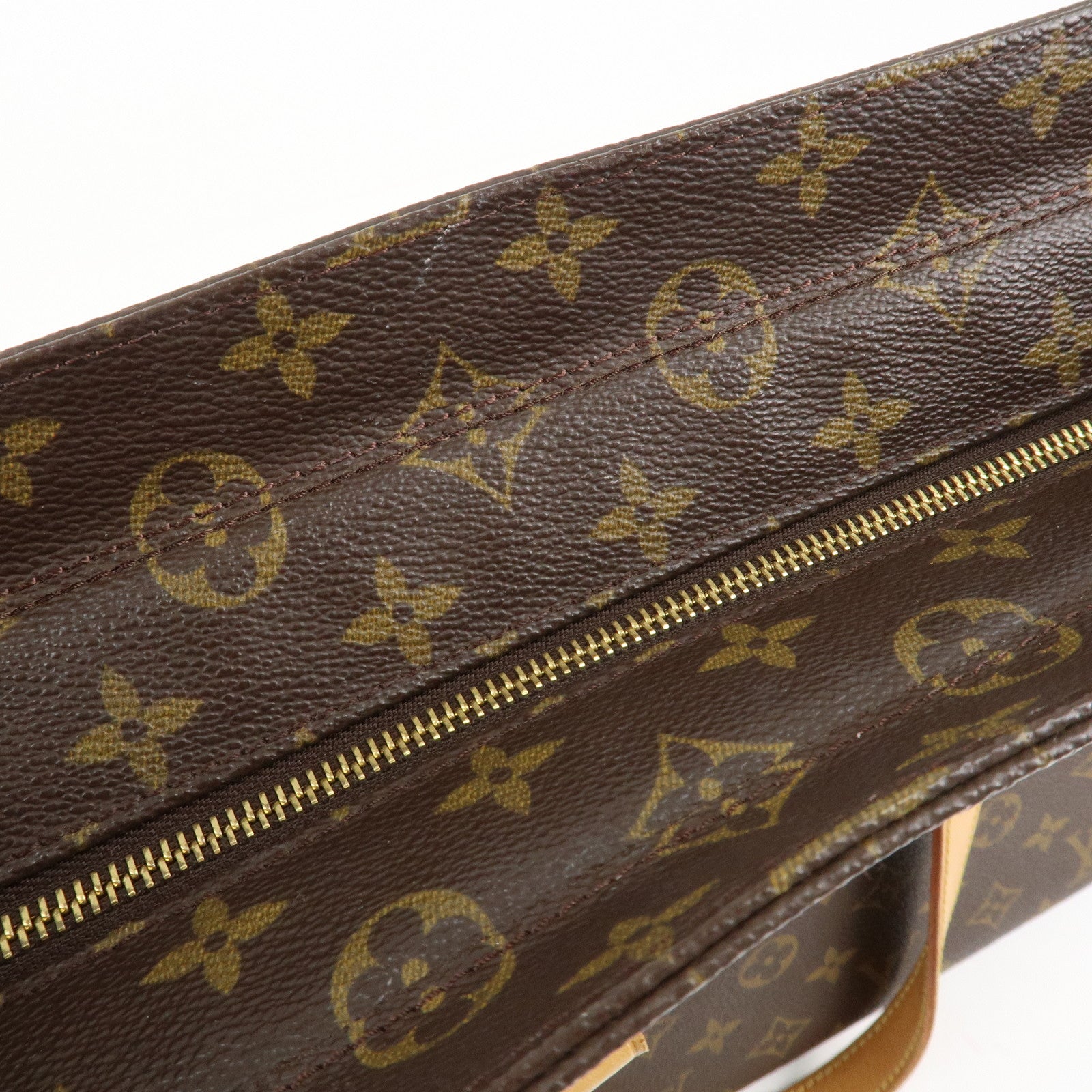 Louis Vuitton Monogram Luco Tote Bag Hand Bag Brown M51155 Used