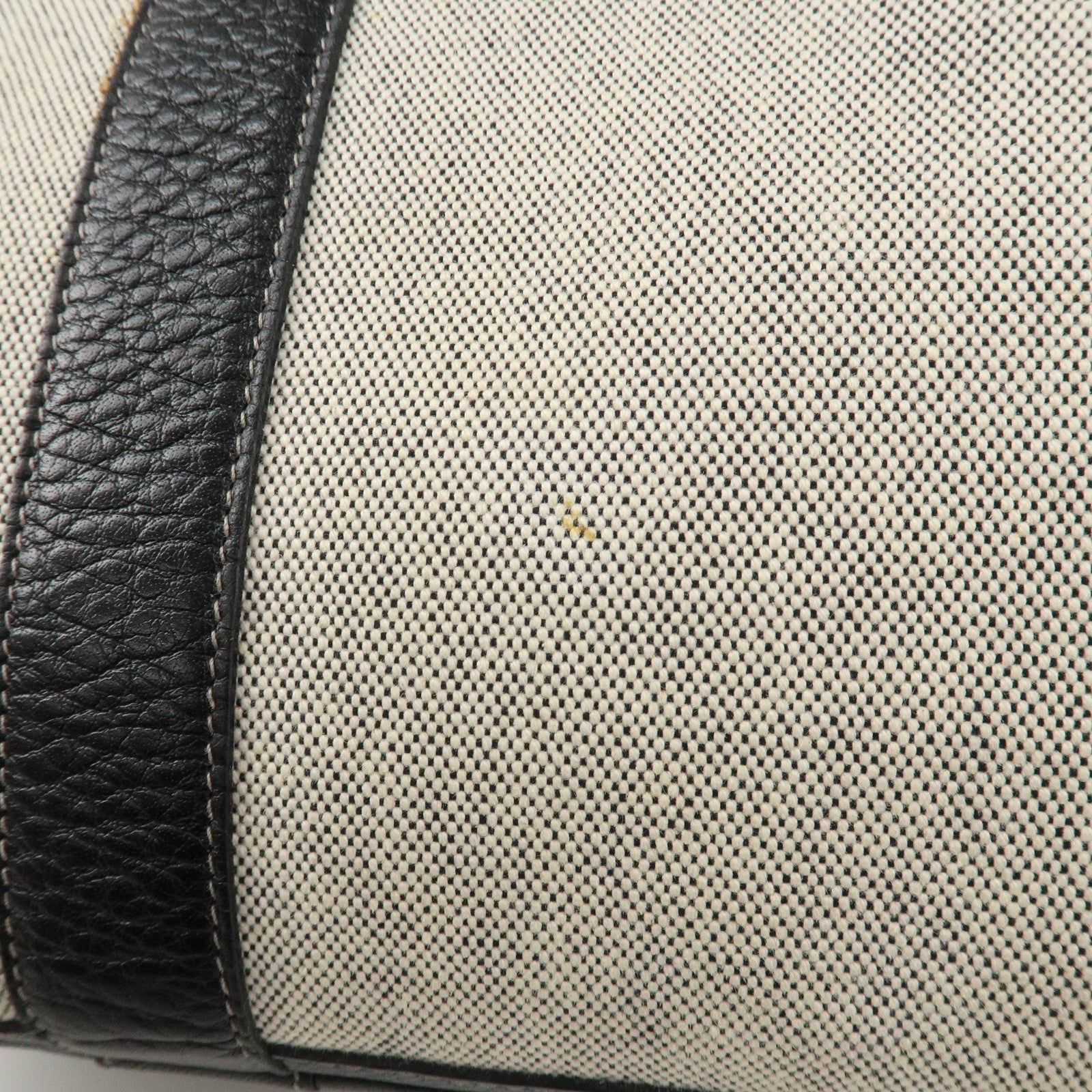 HERMES Garden Party Toile Ash Leather PM H Stamped Tote Bag Used