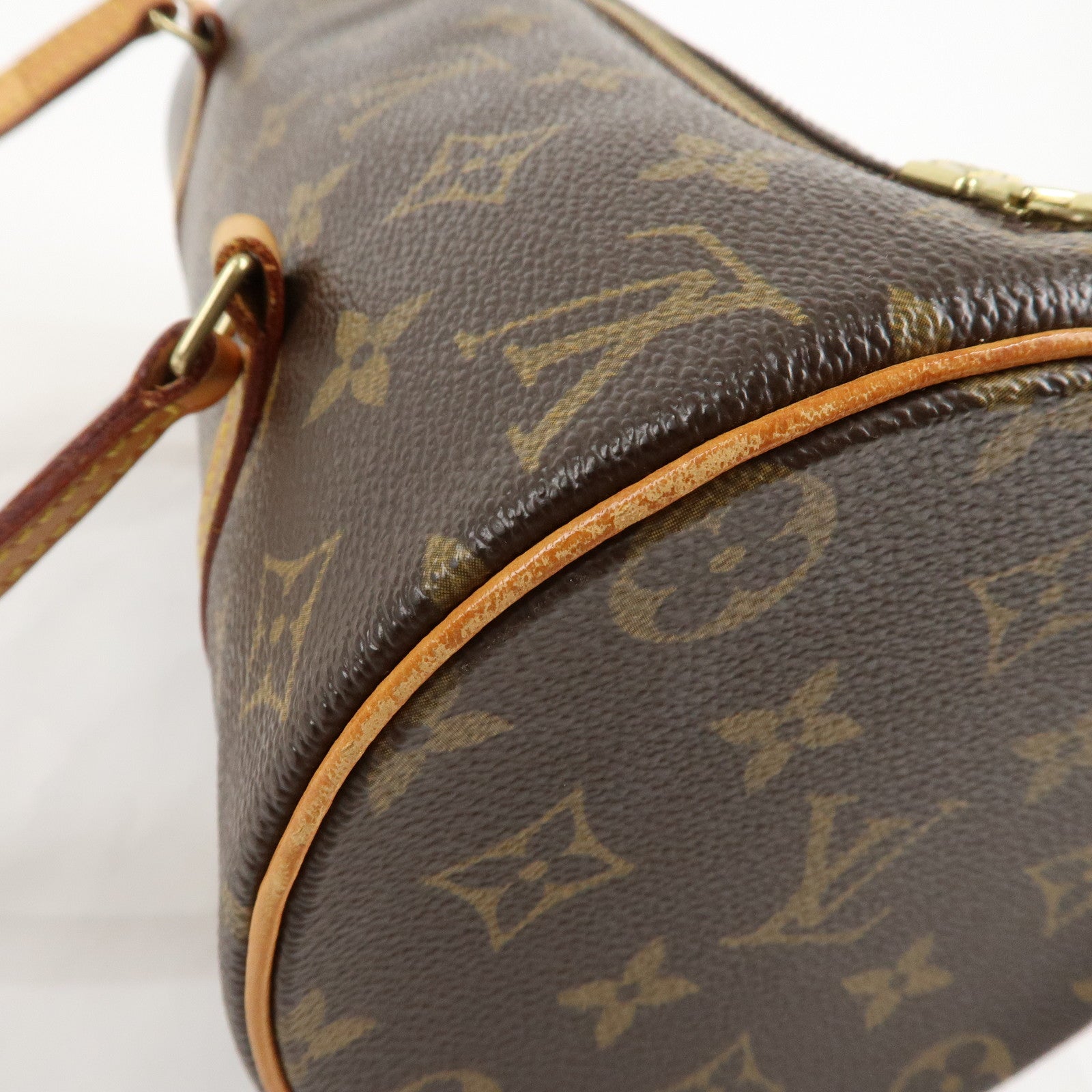 Louis Vuitton Monogram Papillon 26 Hand Bag New Style Brown M51386 Used