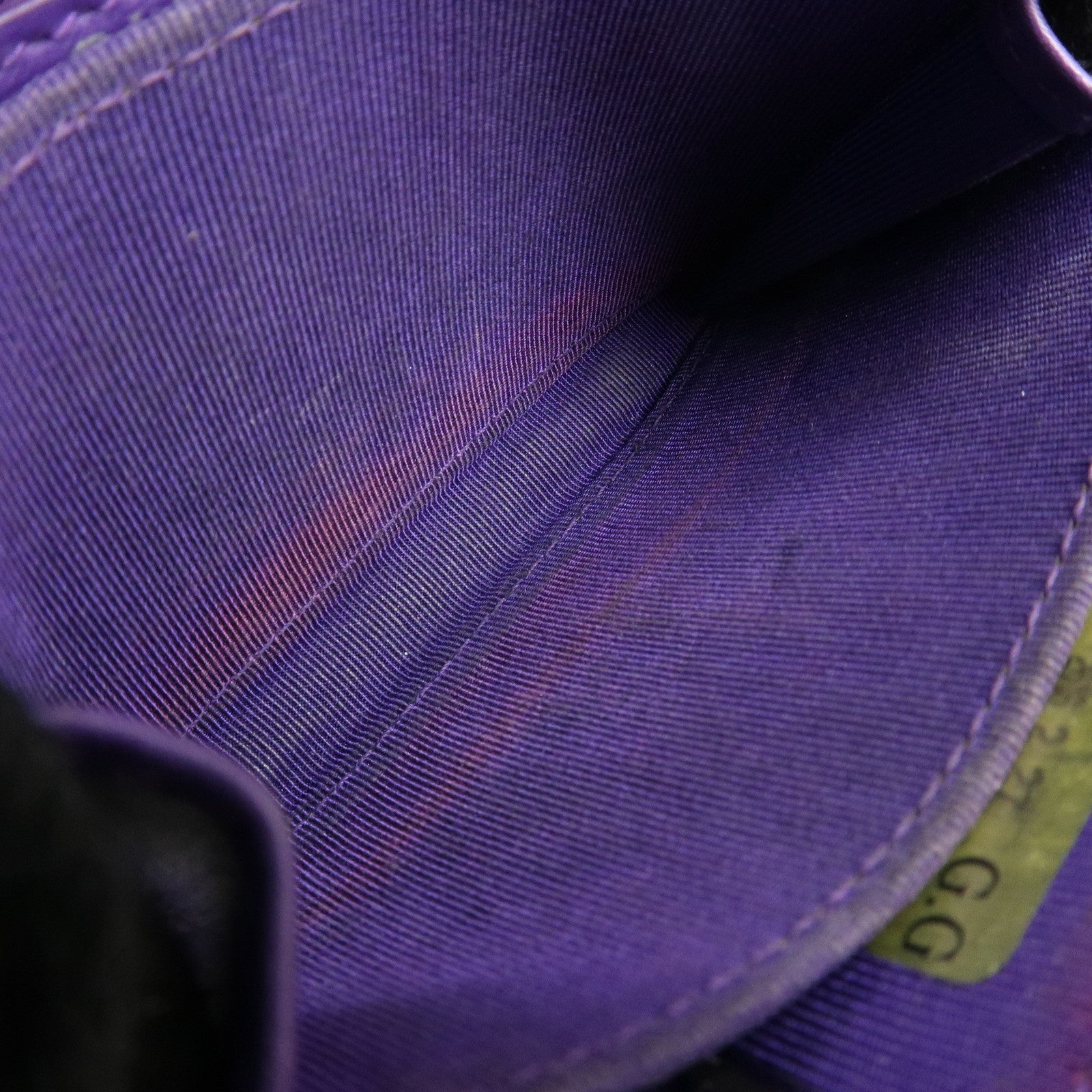 CHANEL Matelasse Patent Leather Card Case Coin Case Purple Used