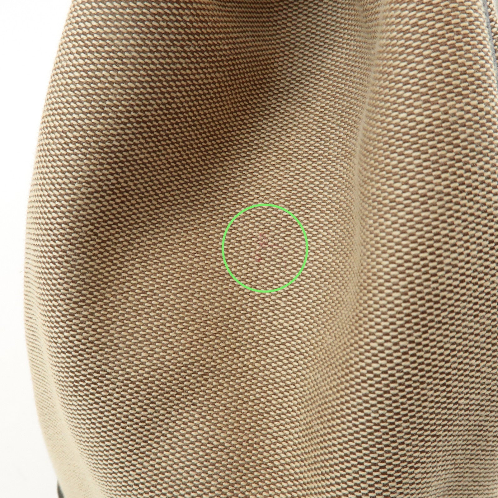 GUCCI Canvas Leather Shoulder Bag Beige Brown 257268 Used