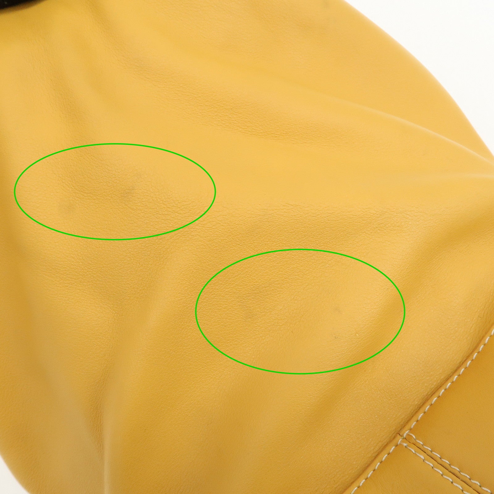 LOEWE Leather Anton Backpack Rucksack Shoulder Bag Yellow Used