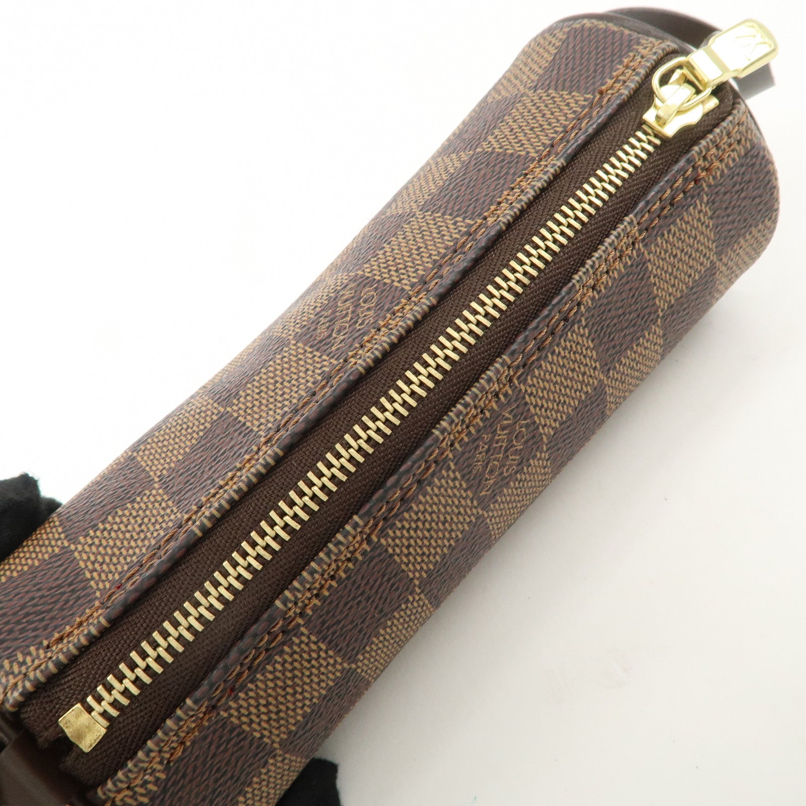 Louis Vuitton Damier Ebene Mini Pouch for Papillon Bag Brown Used