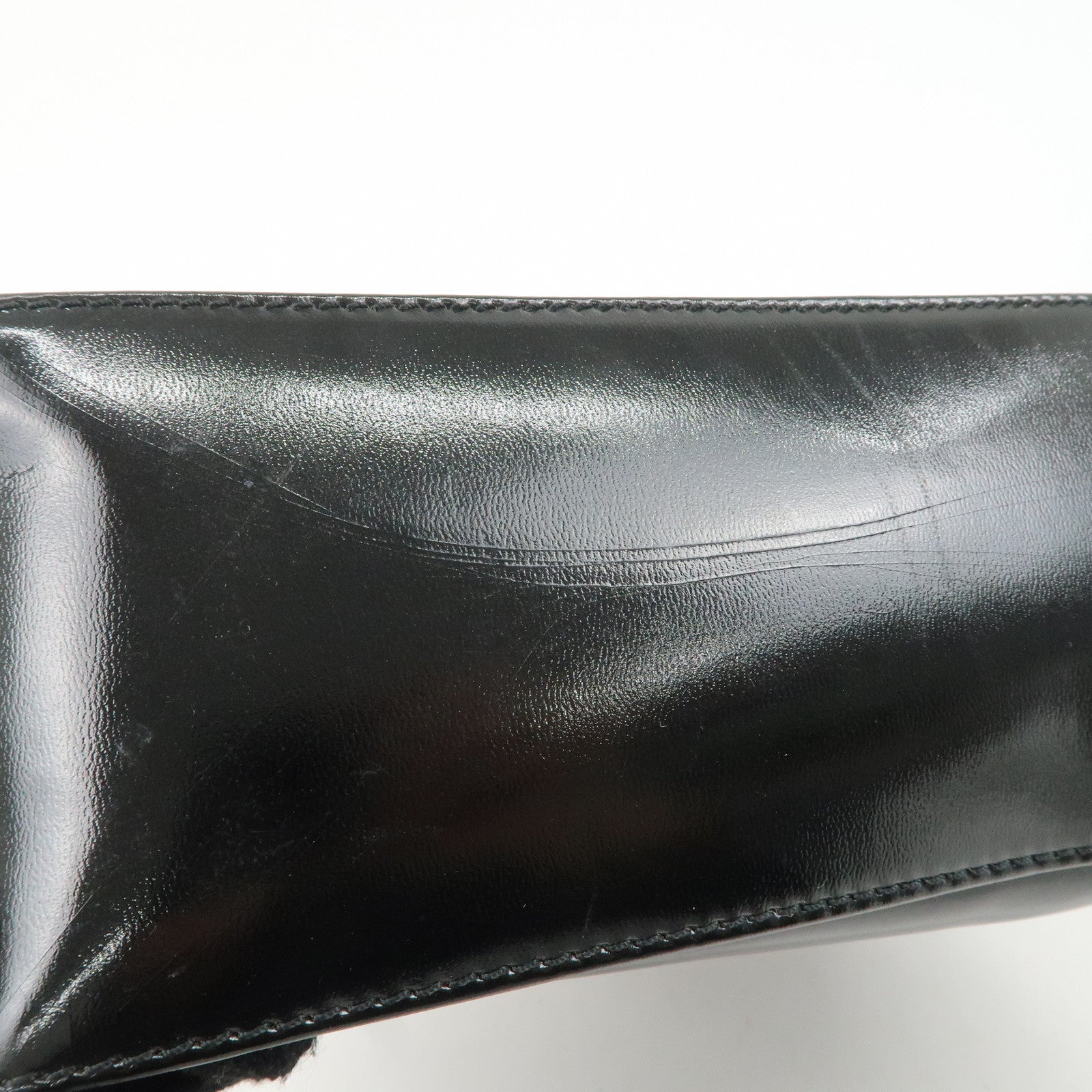 LOEWE Velazquez Patent Leather Coating Suede 2Way Bag Used