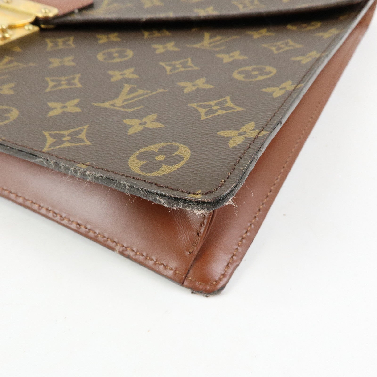 Louis Vuitton Monogram Porte‑Documents Bandouliere Brown M53338