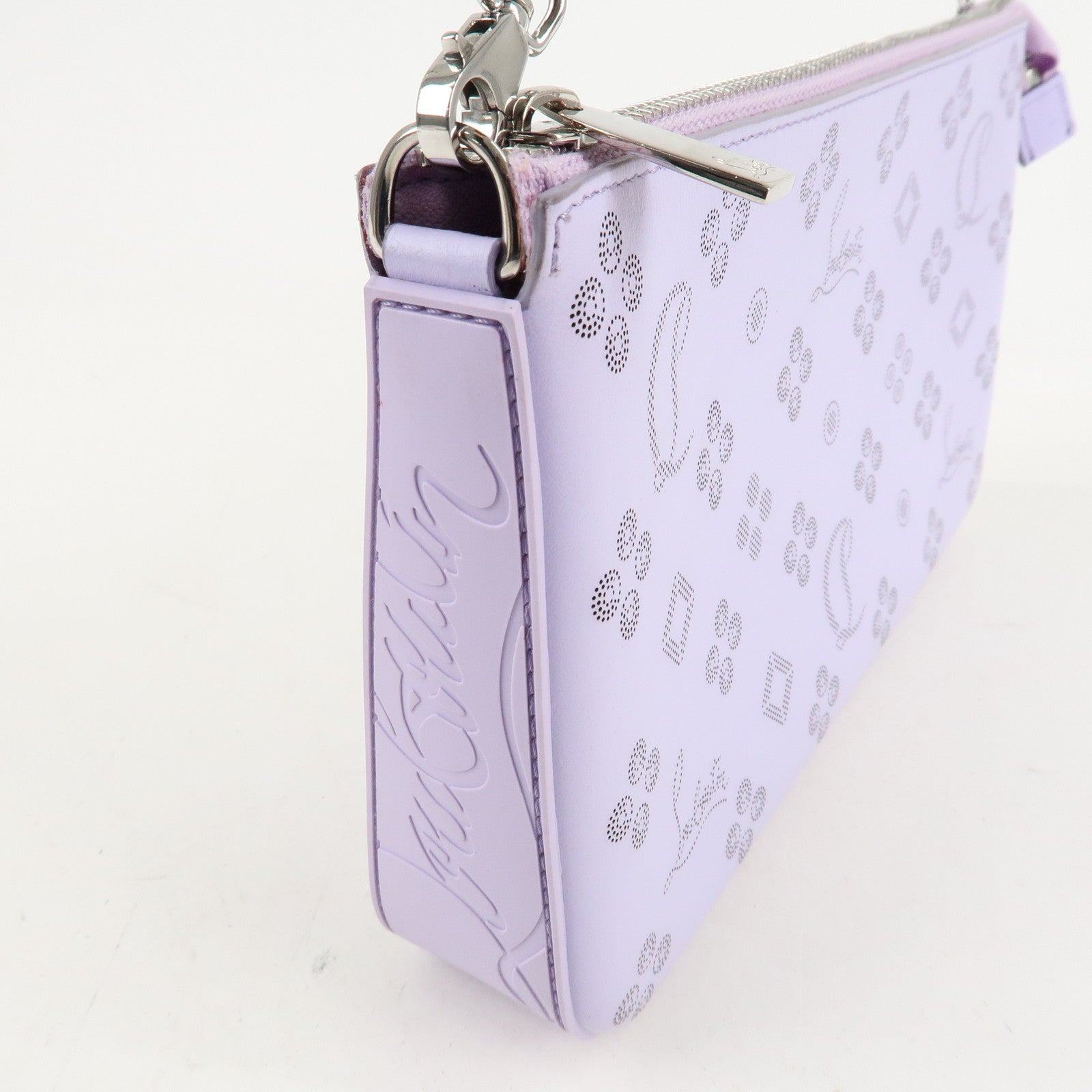 Christian Louboutin Loubila Chain Shoulder Bag Light Purple Used