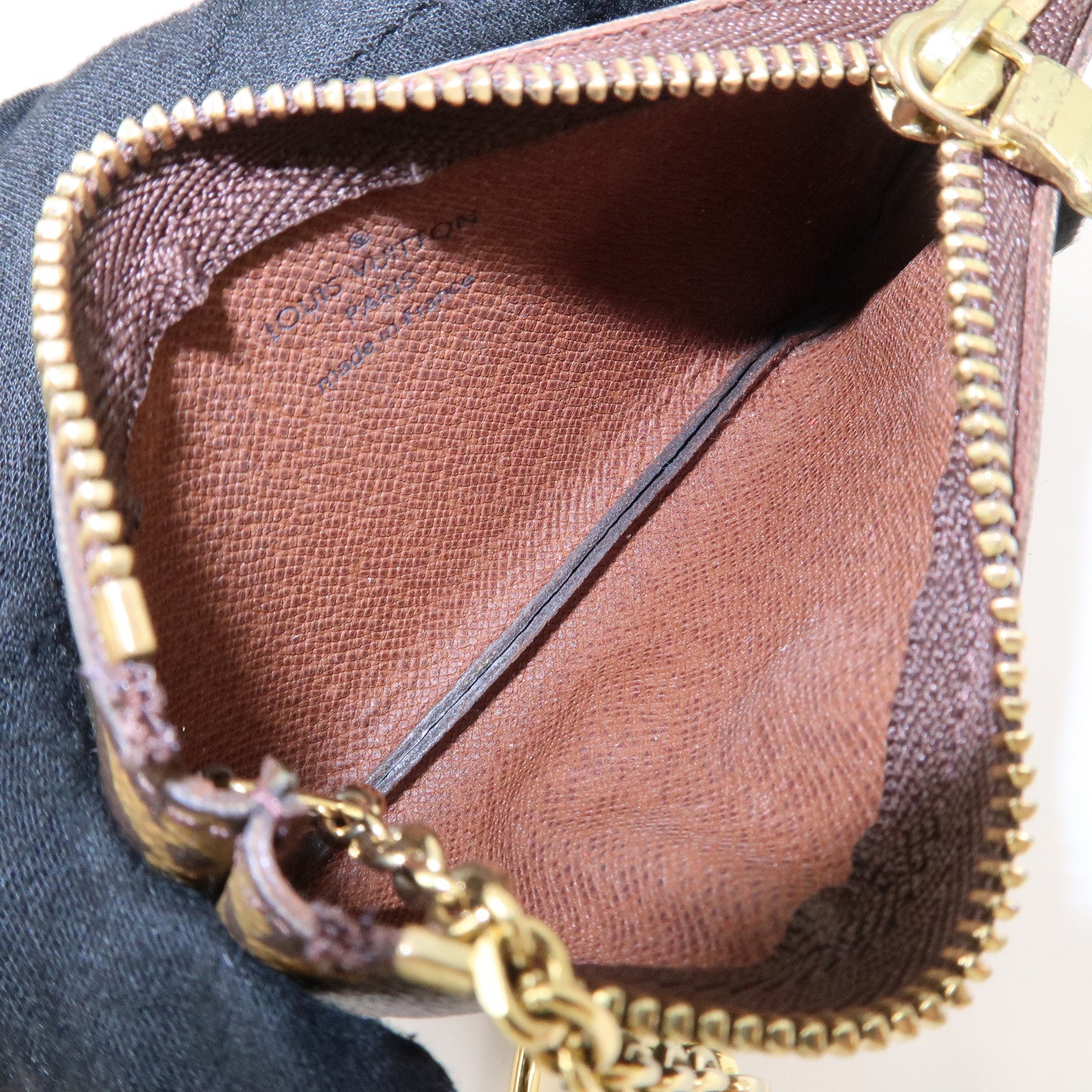 Louis Vuitton Monogram Pochette Cles Coin Case Key Case M62650 Used