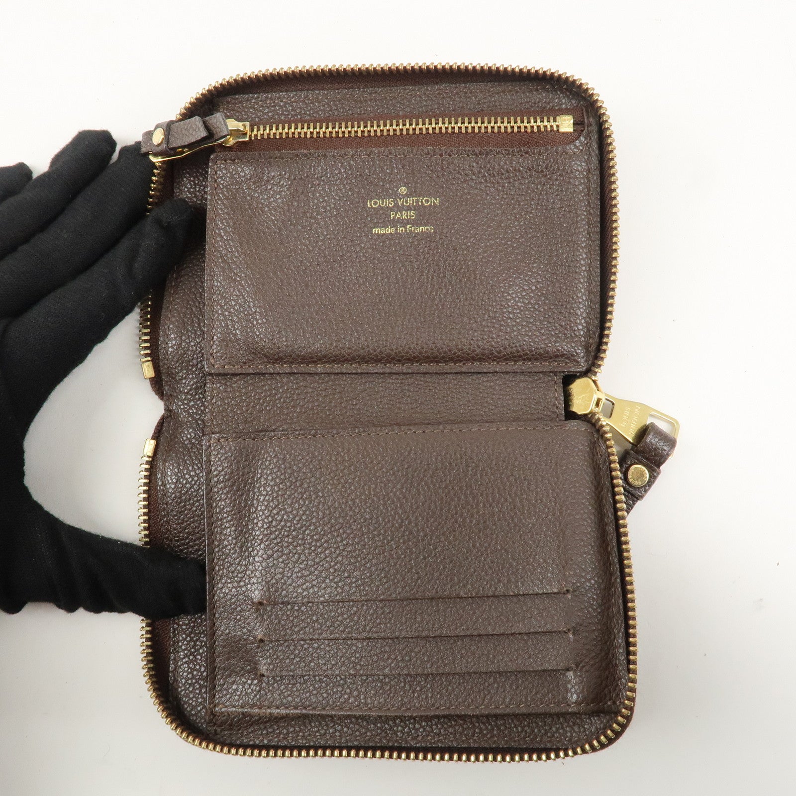 Louis Vuitton Monogram Empreinte Portefeuille Scret Zippy Wallet Used