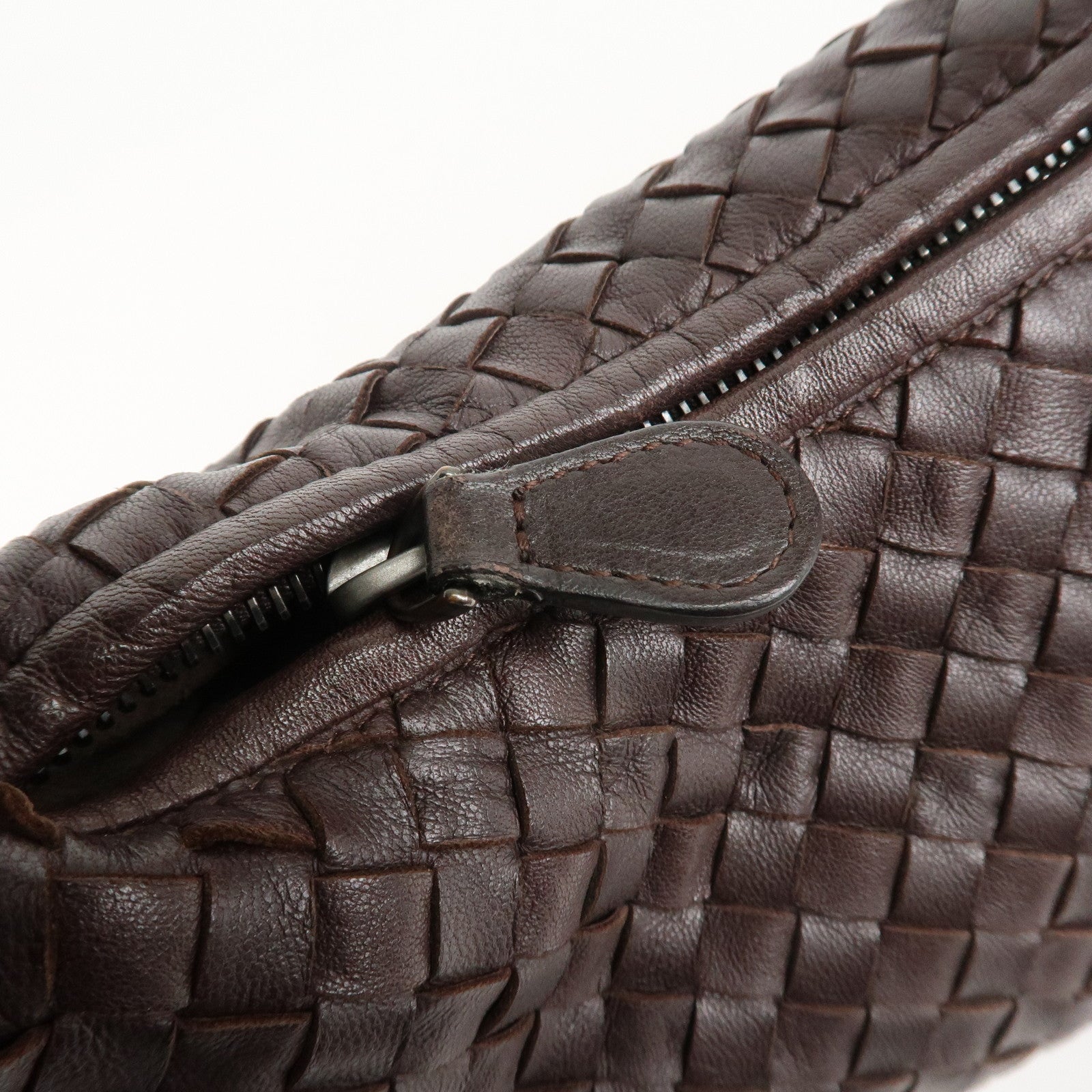 BOTTEGA VENETA Hobo Intrecciato Leather Shoulder Bag Brown 115653 Used