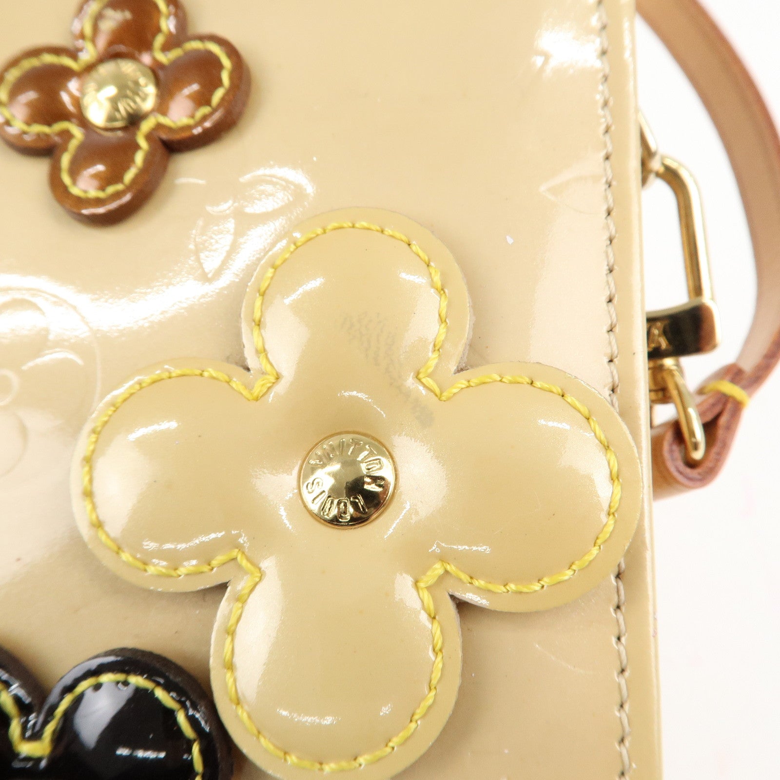 Louis Vuitton Monogram Vernis Flower Lexington Hand Bag M92246 Used