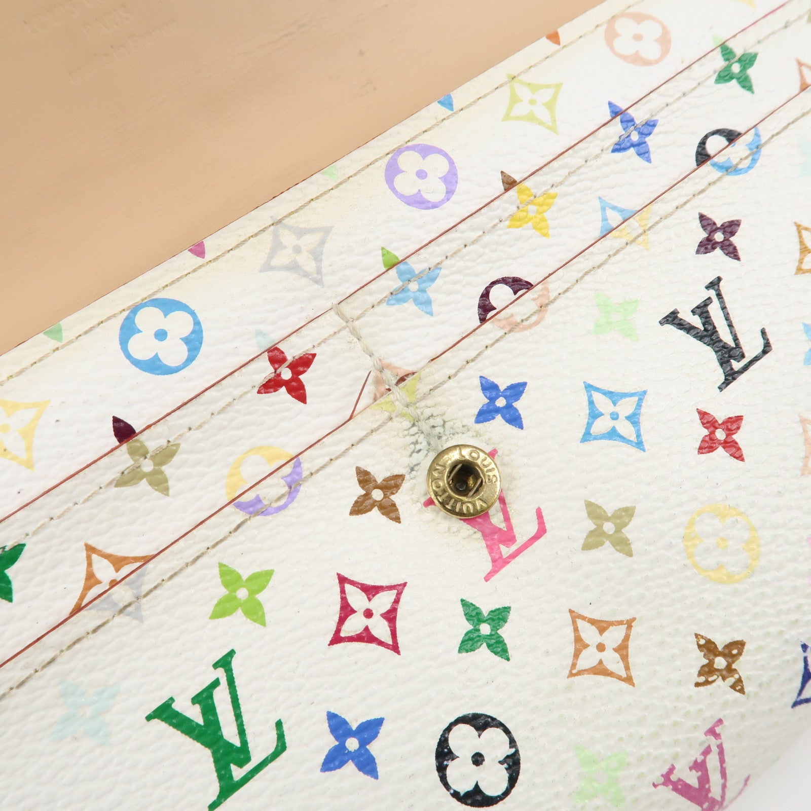 Louis Vuitton Monogram Multicolor Portefeuille Sarah Wallet M93532 Used