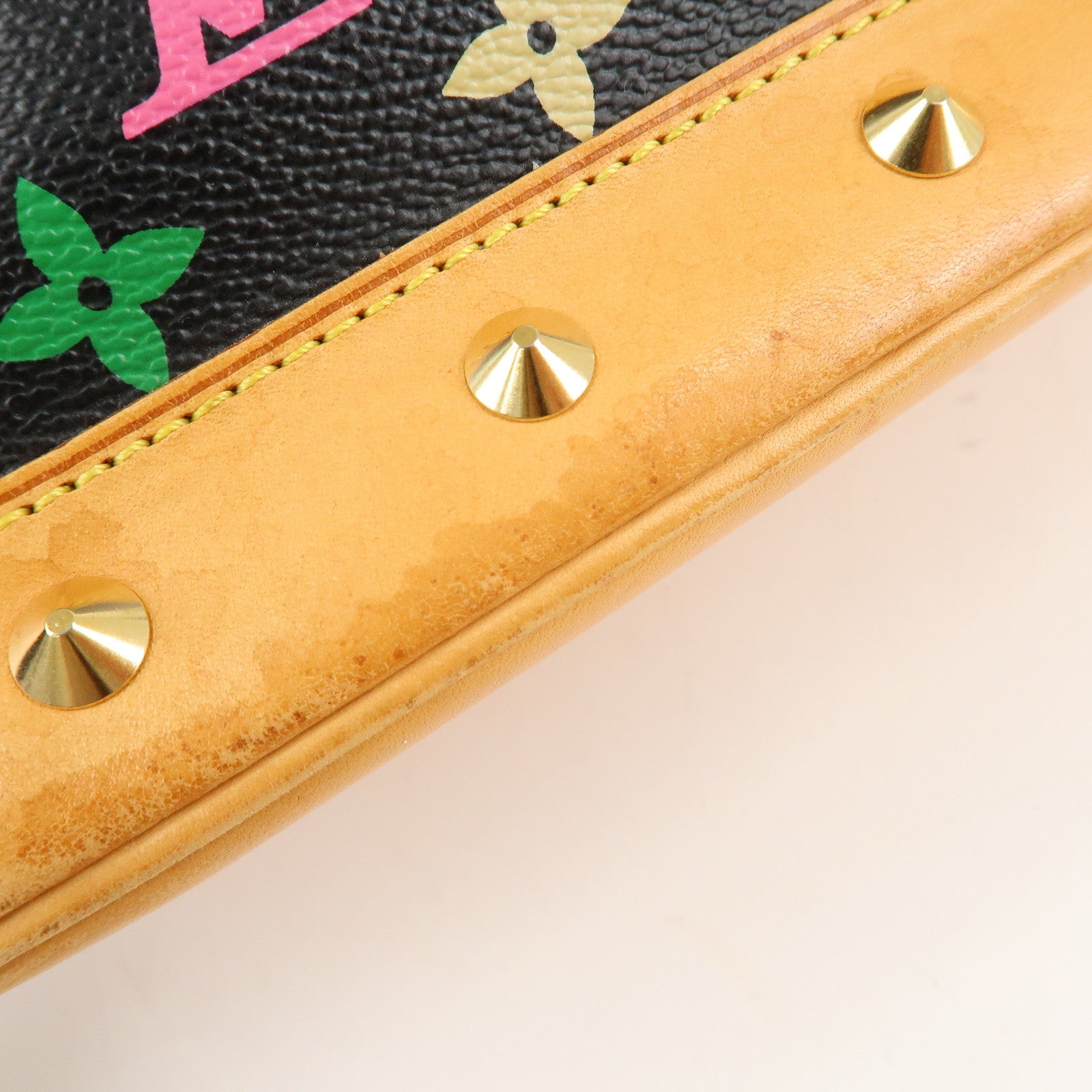 Louis Vuitton Monogram Multi Color Alma Hand Bag Noir M92646 Used