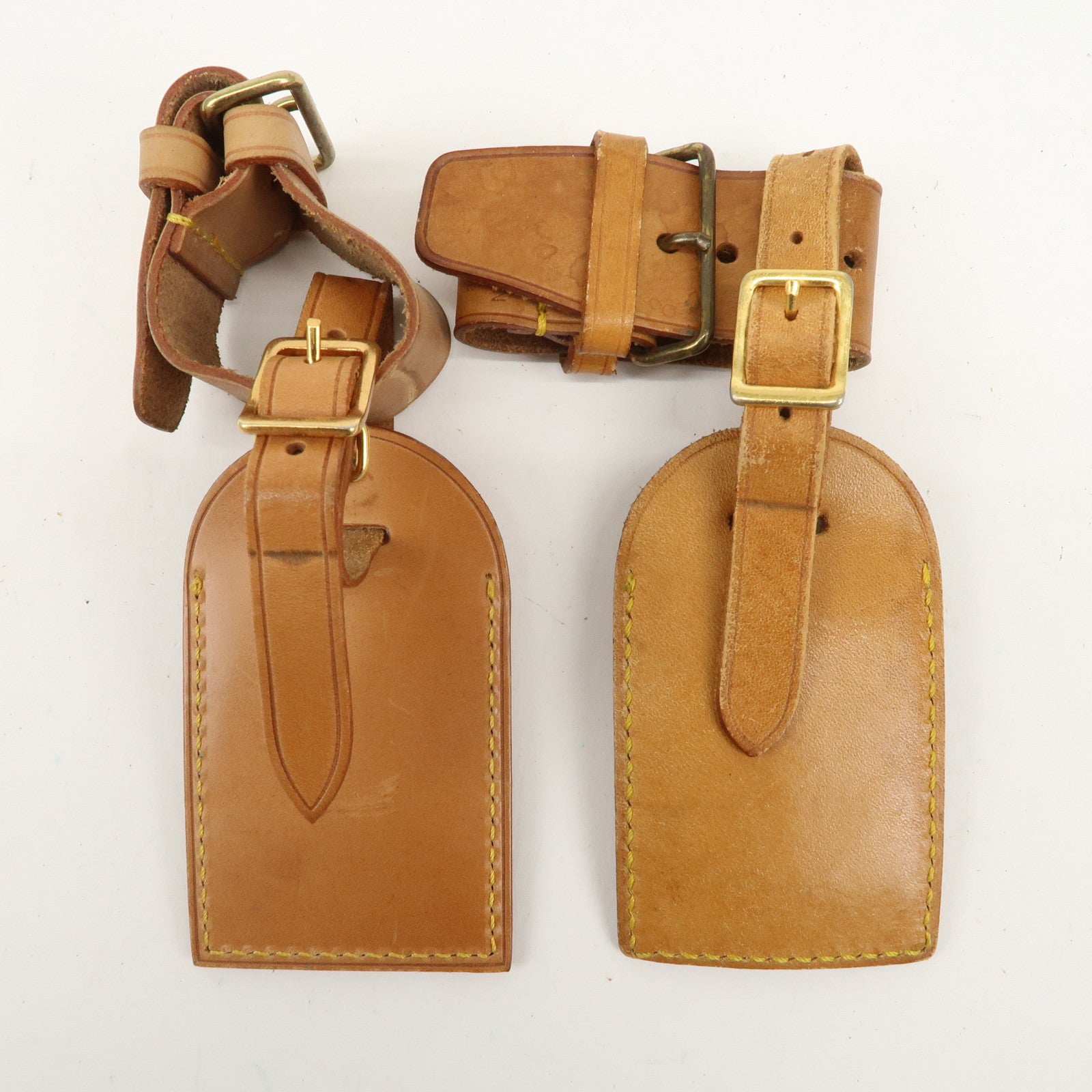 Louis Vuitton Set of 20 Leather Name Tag & Poignet Natural Used