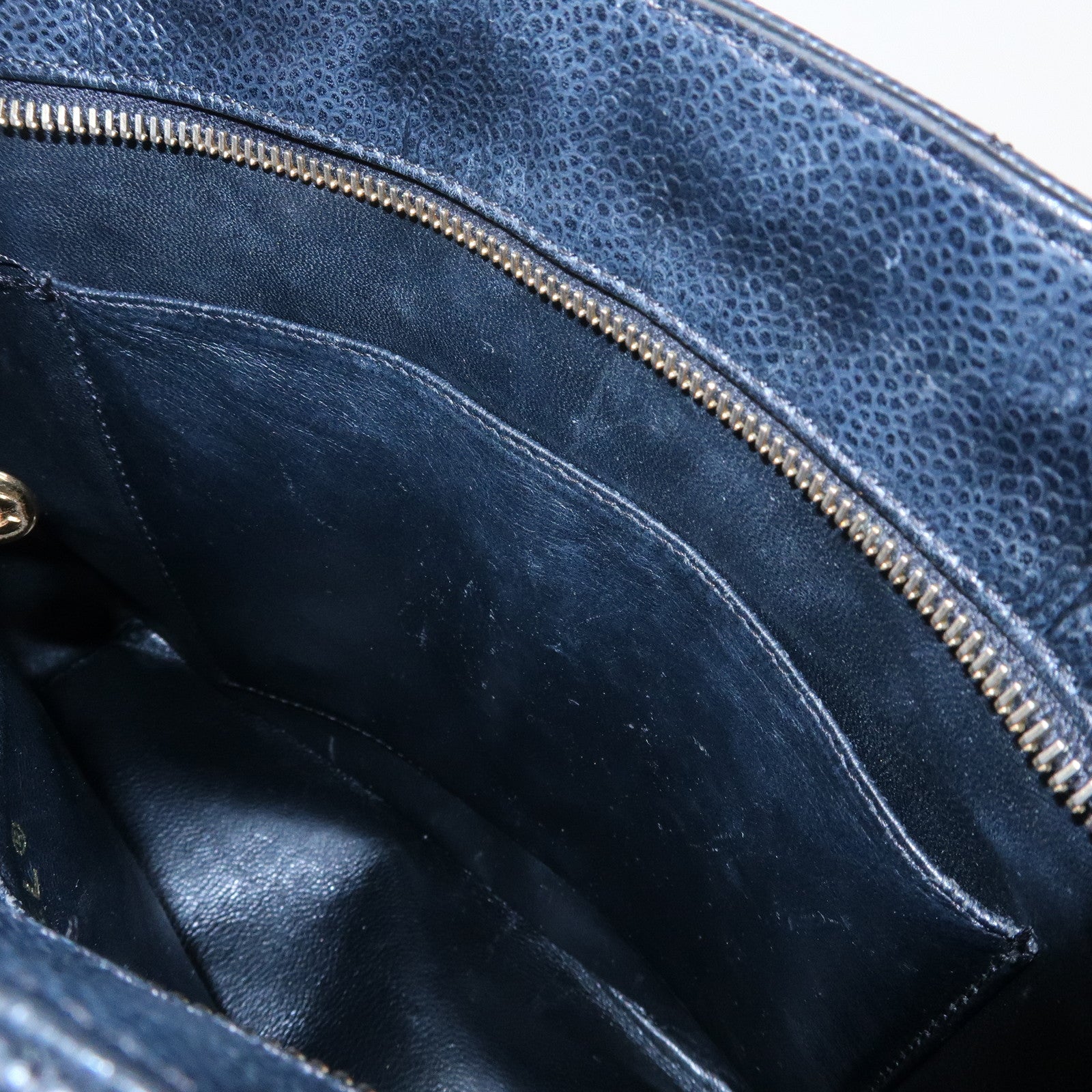 CHANEL Matelasse COCO Mark Medallion Caviar Skin Tote Bag A01804