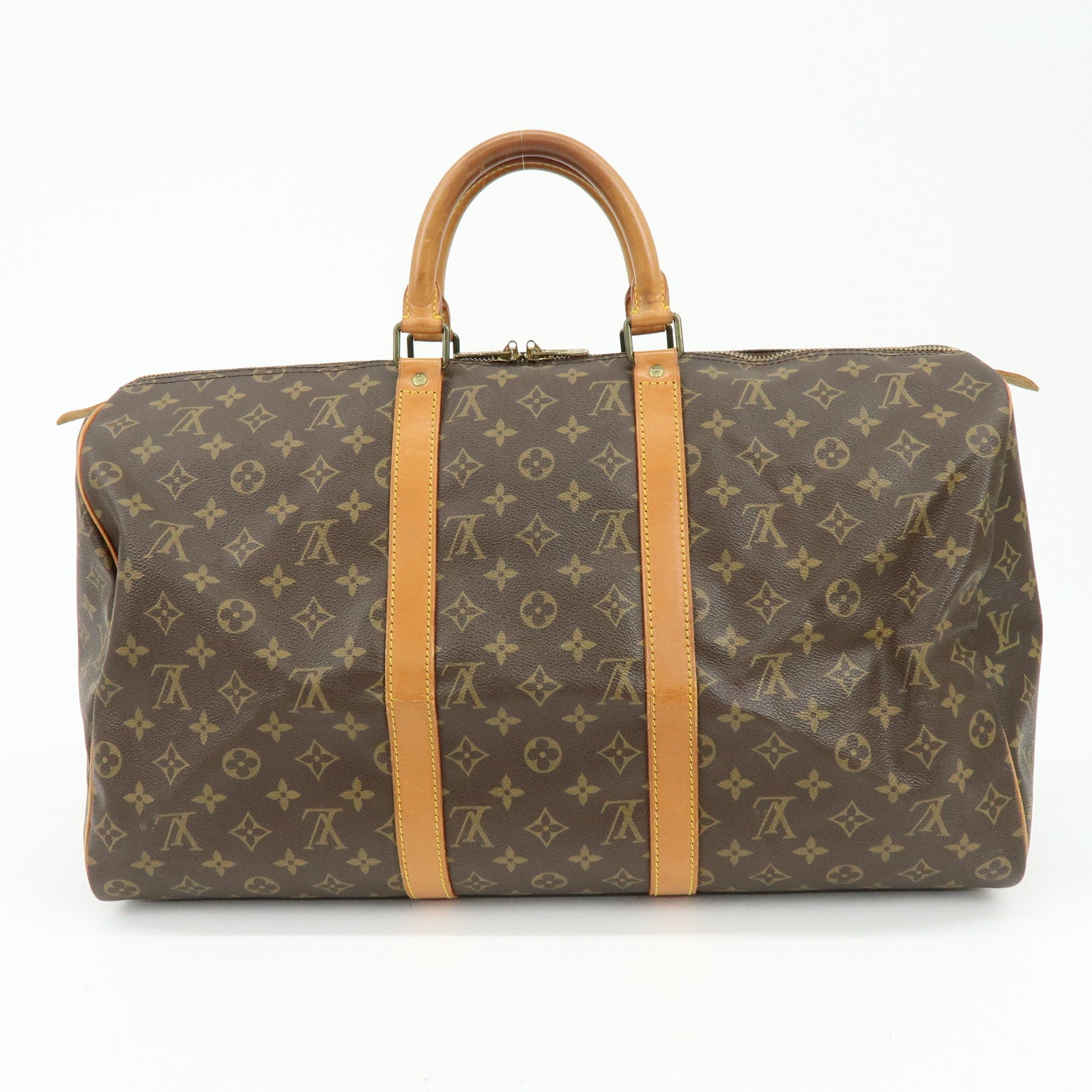 Louis Vuitton Monogram Keep All 50 Boston Bag Brown M41426