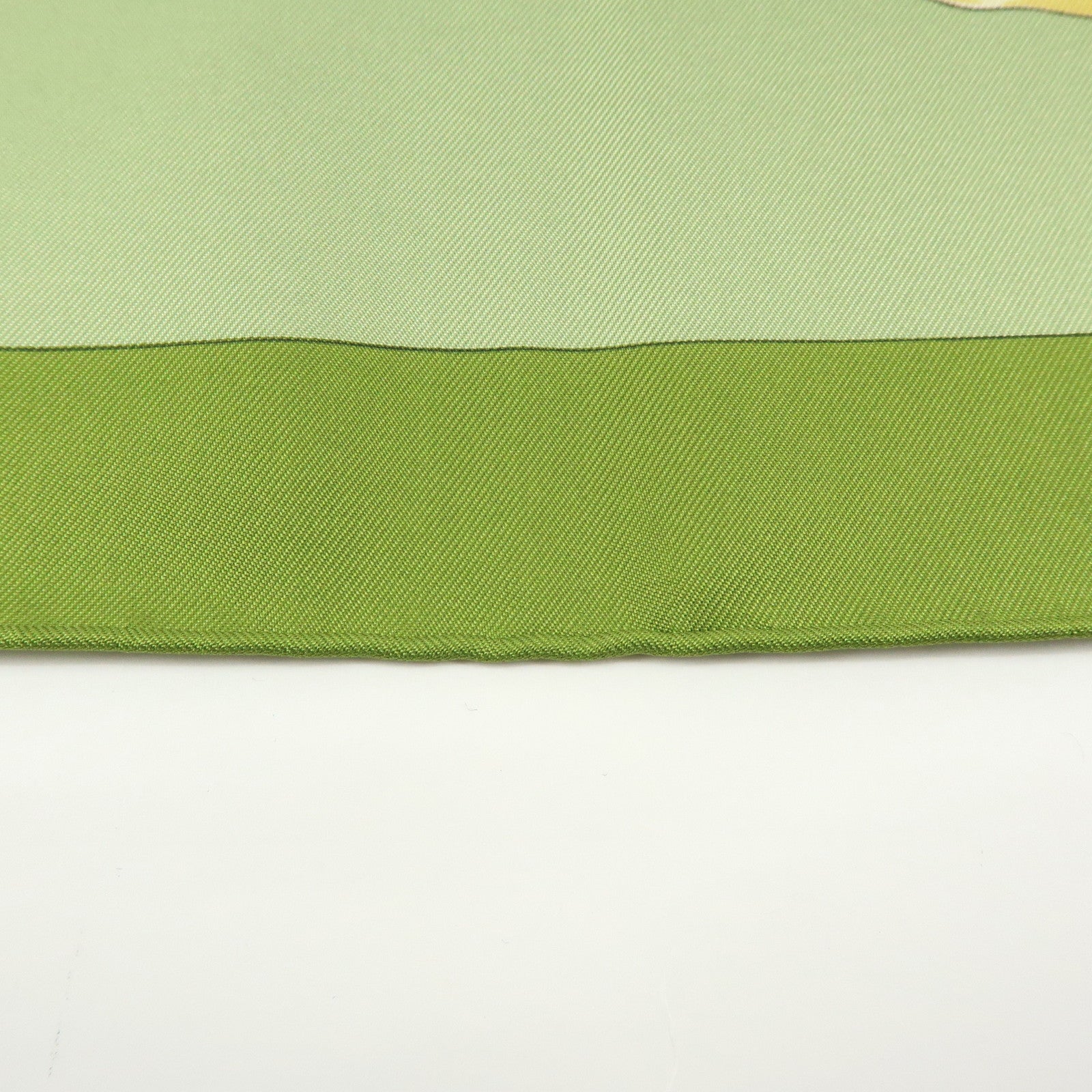 HERMES Carre90 Silk100% Scarf Mon Ami Pierrot Green Yellow Beige