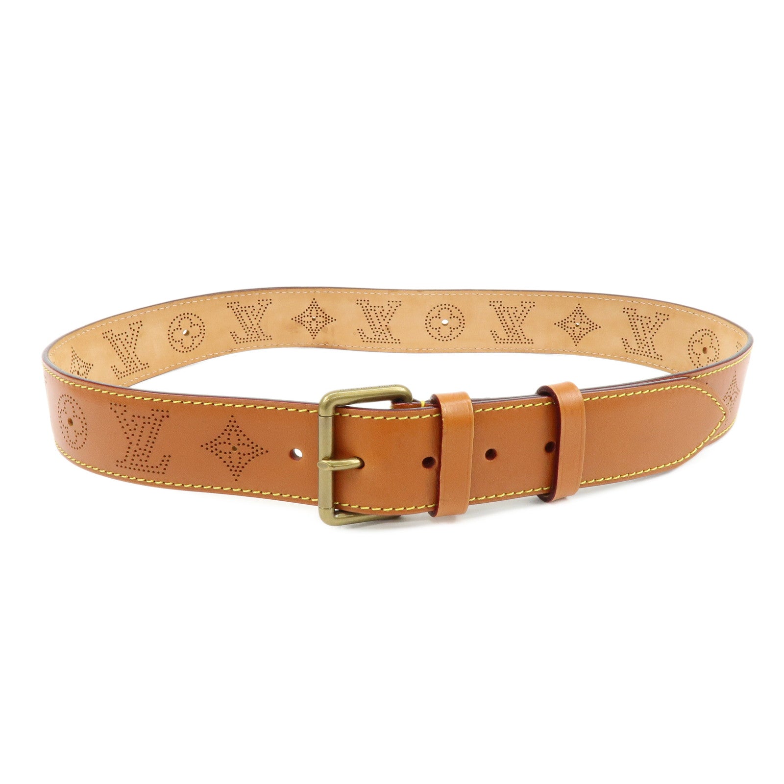 Louis Vuitton Monogram Ceinture Perforee Belt 90/36 Brown M6939