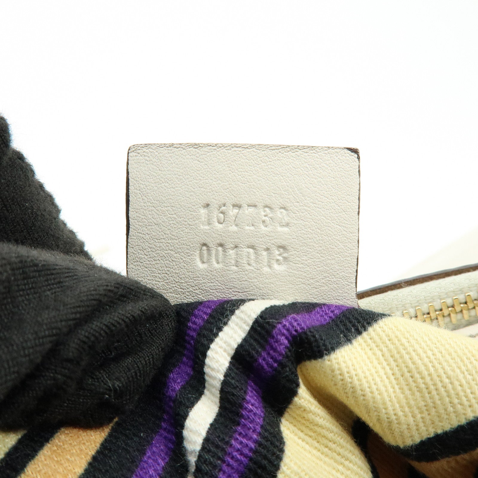 GUCCI Interlocking G Leather Shoulder Bag Ivory 167732