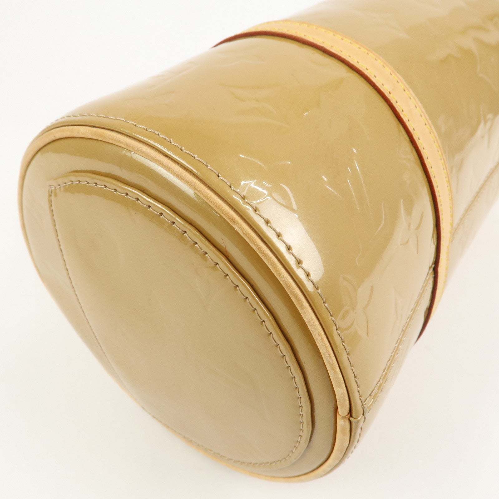 Louis Vuitton Monogram Vernis Bedford Hand Bag Beige M91006