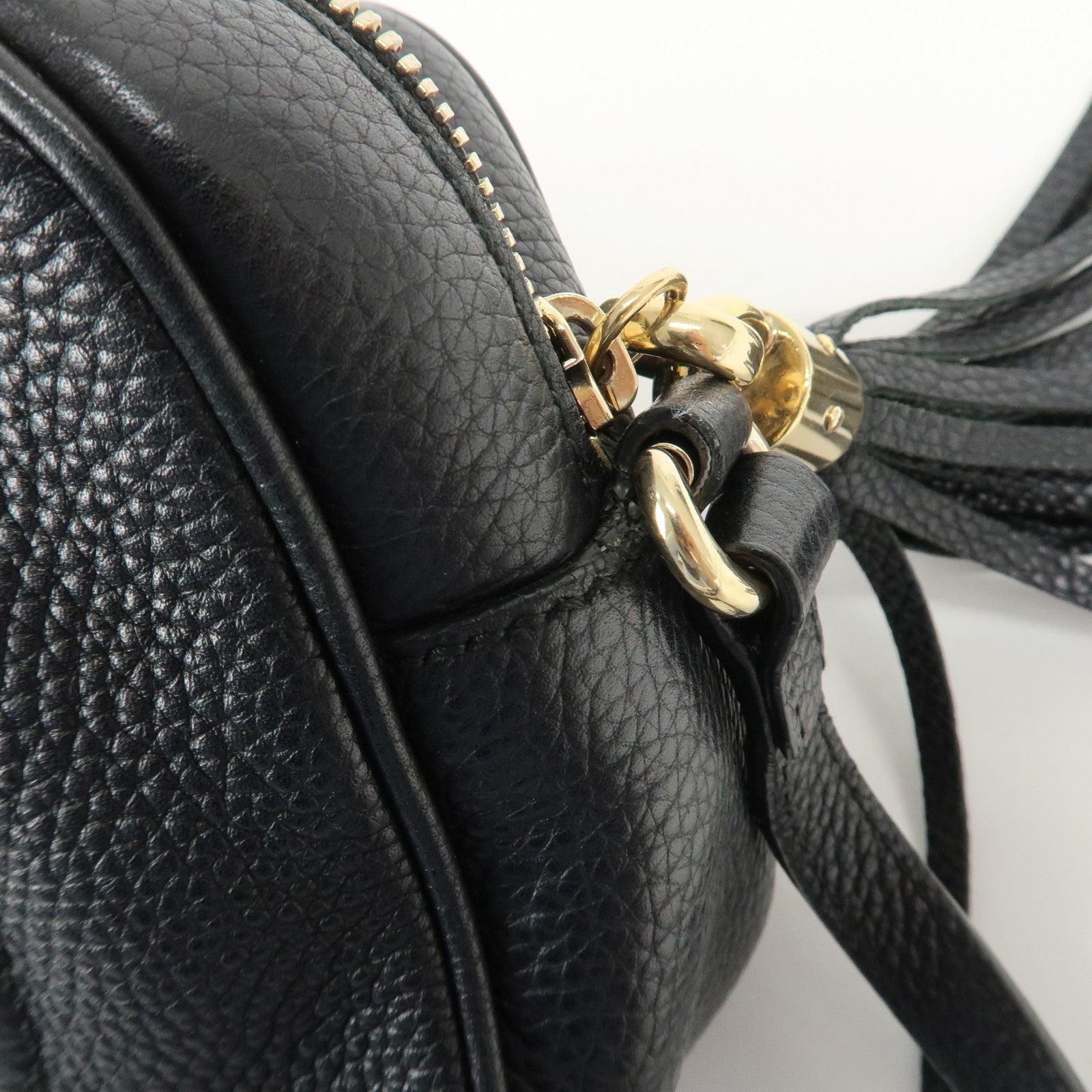 GUCCI SOHO Leather Shoulder Bag Crossbody Bag Black 308364