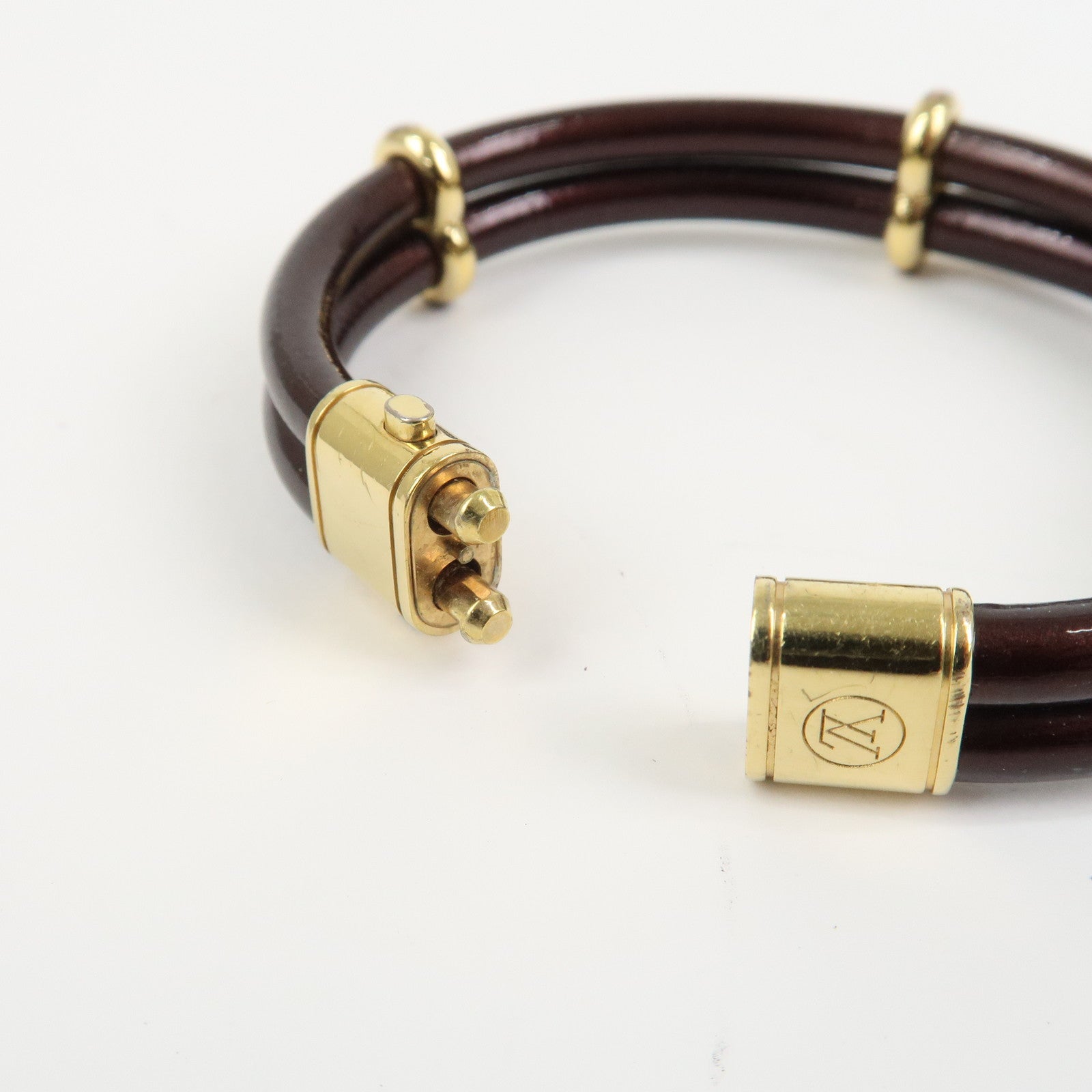 Louis Vuitton Vernis Leather Bracelet Keep It Twice Amarante