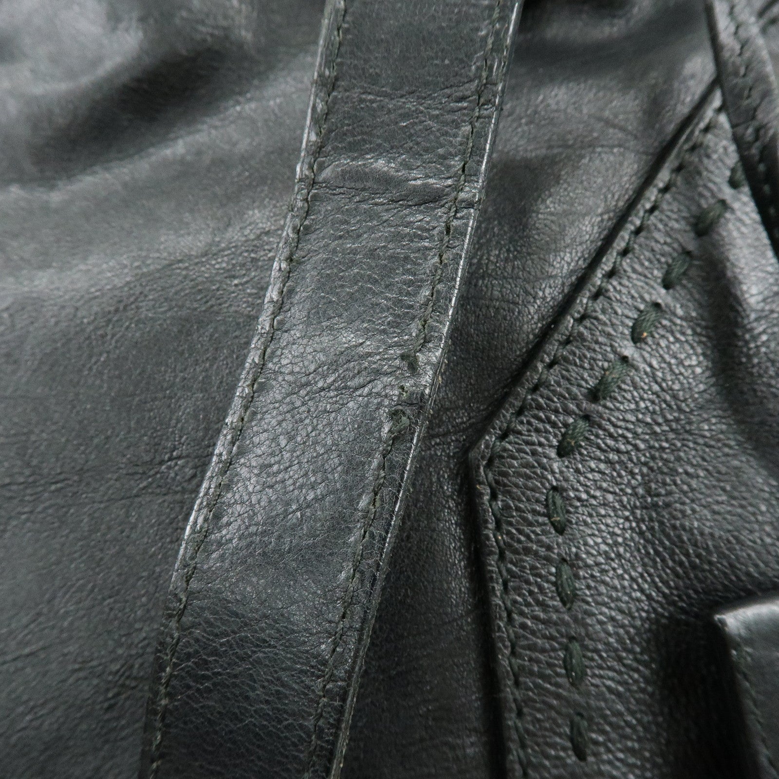 SAINT LAURENT PARIS MUSE Leather Hand Bag Shoulder Bag Black 153959