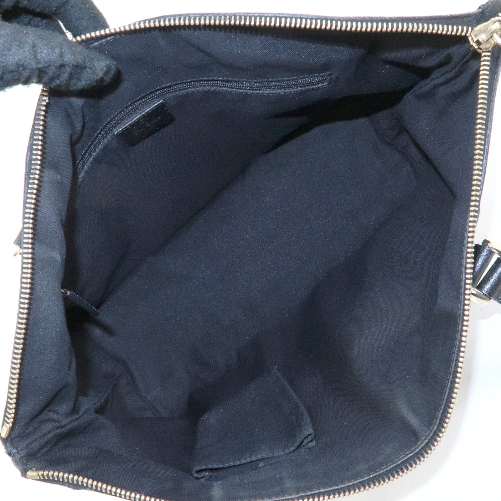 GUCCI Abbey GG Canvas Leather Tote Bag Shoulder Bag Black 141470
