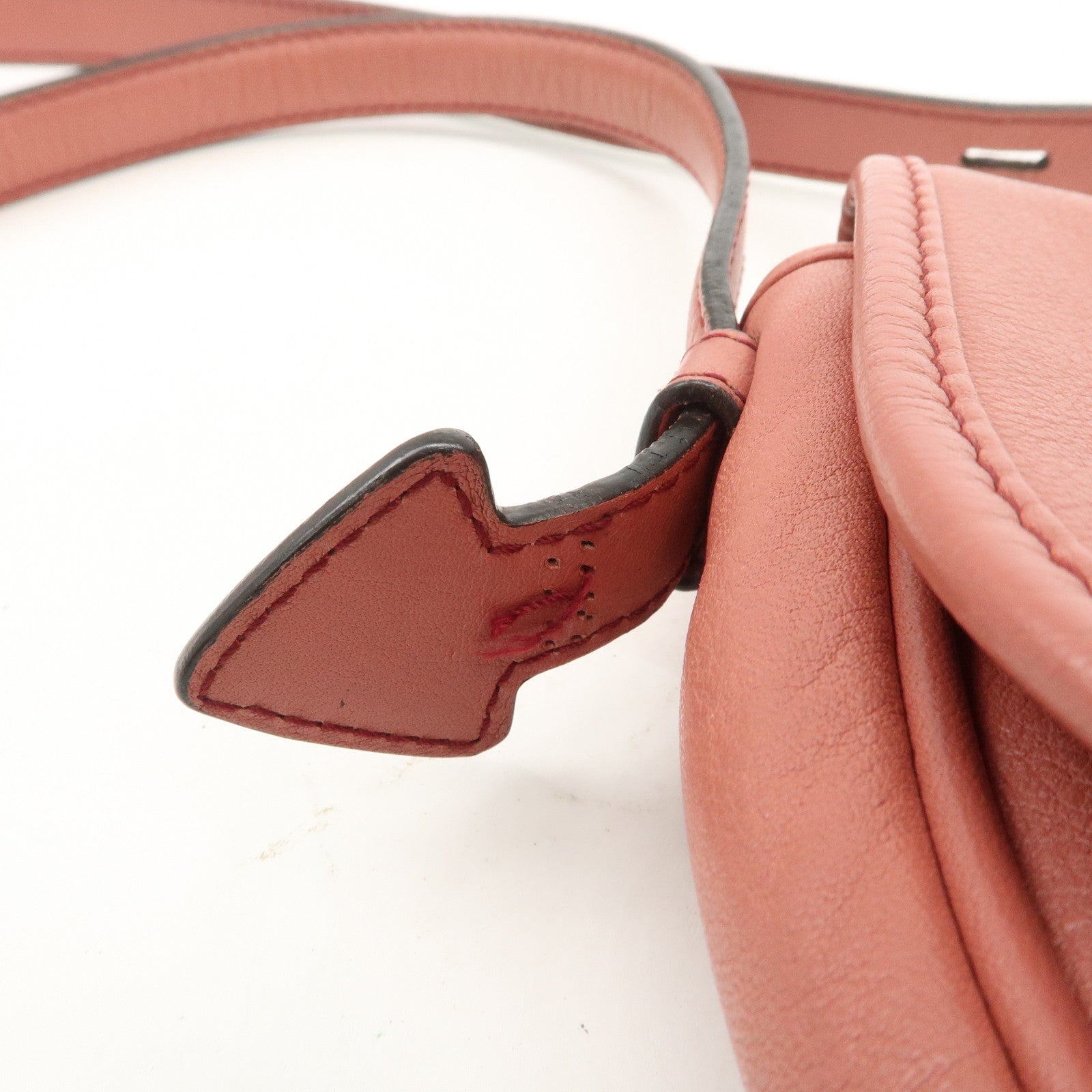 LOEWE Heritage Leather Shoulder Bag Crossbody Bag Pink