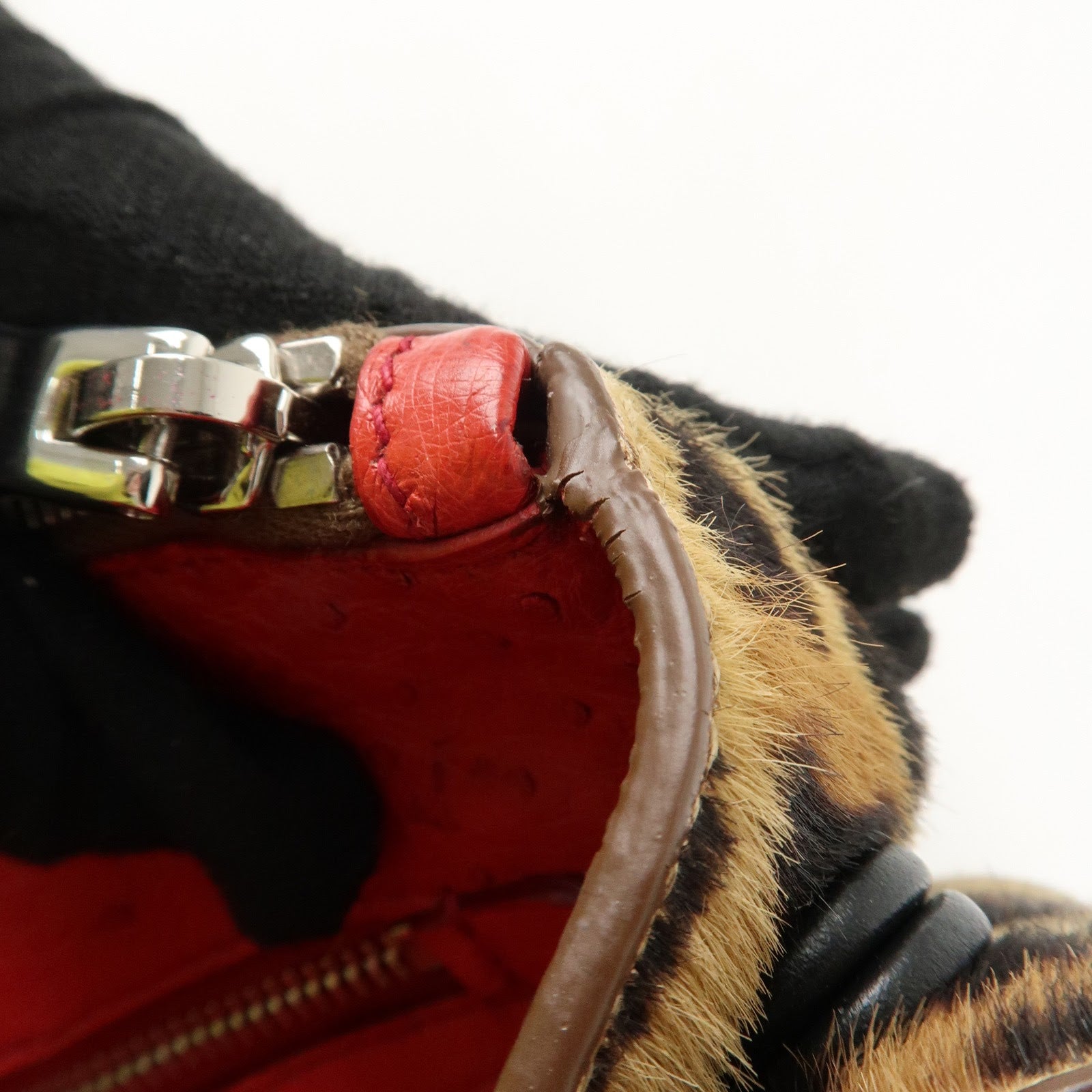 PRADA Galleria Triangle Logo Unborn Calf Leather 2Way Bag 1BA863 Used