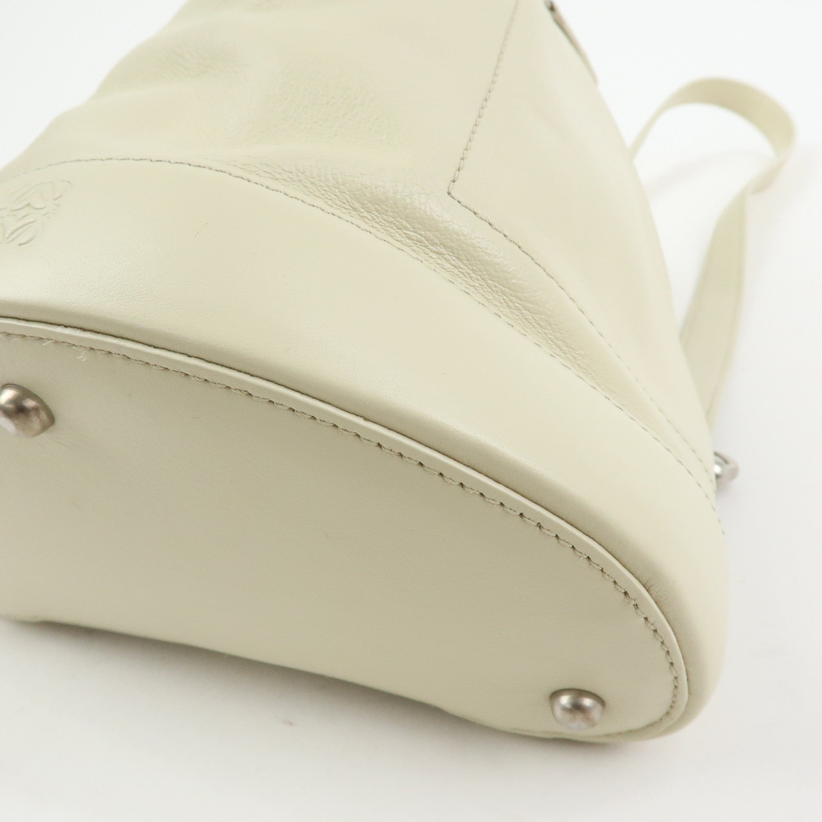 LOEWE Anagram Anton Leather Backpack Rucksuck Ivory