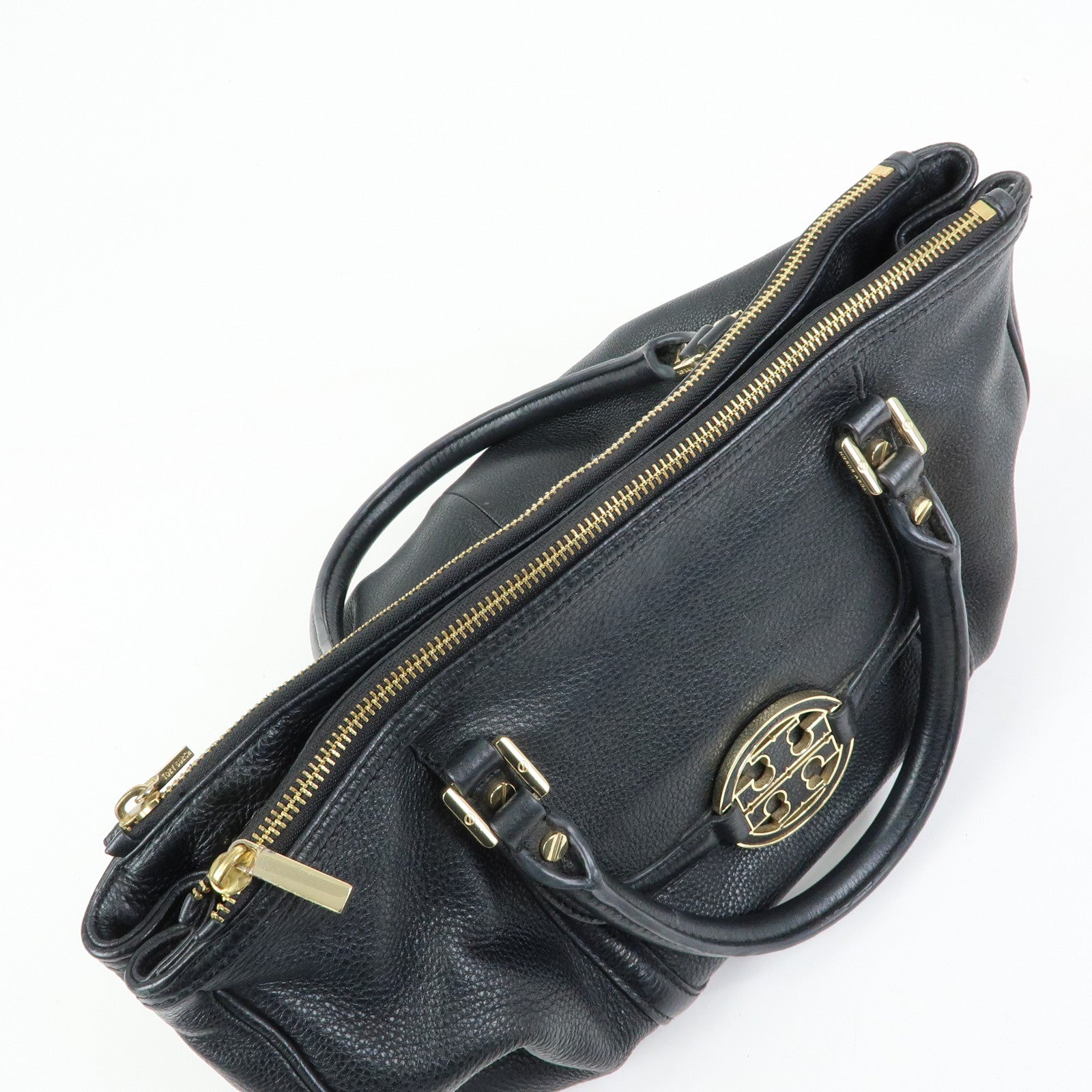 TORY BURCH Amanda Leather 2Way Bag Hand Bag Shoulder Bag Black