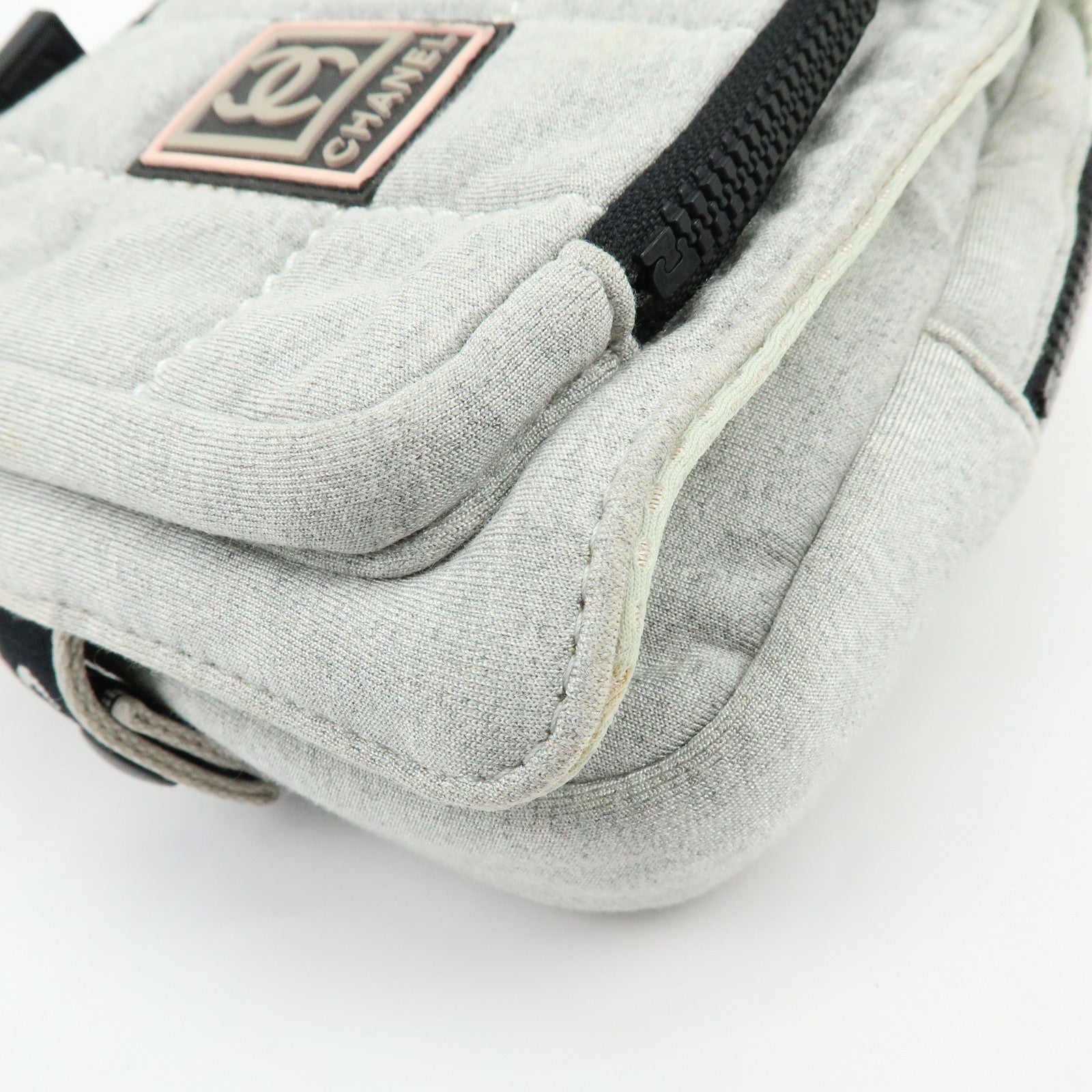 CHANEL CHANEL Sports COCO Mark Canvas Waist Bag Body Bag Gray