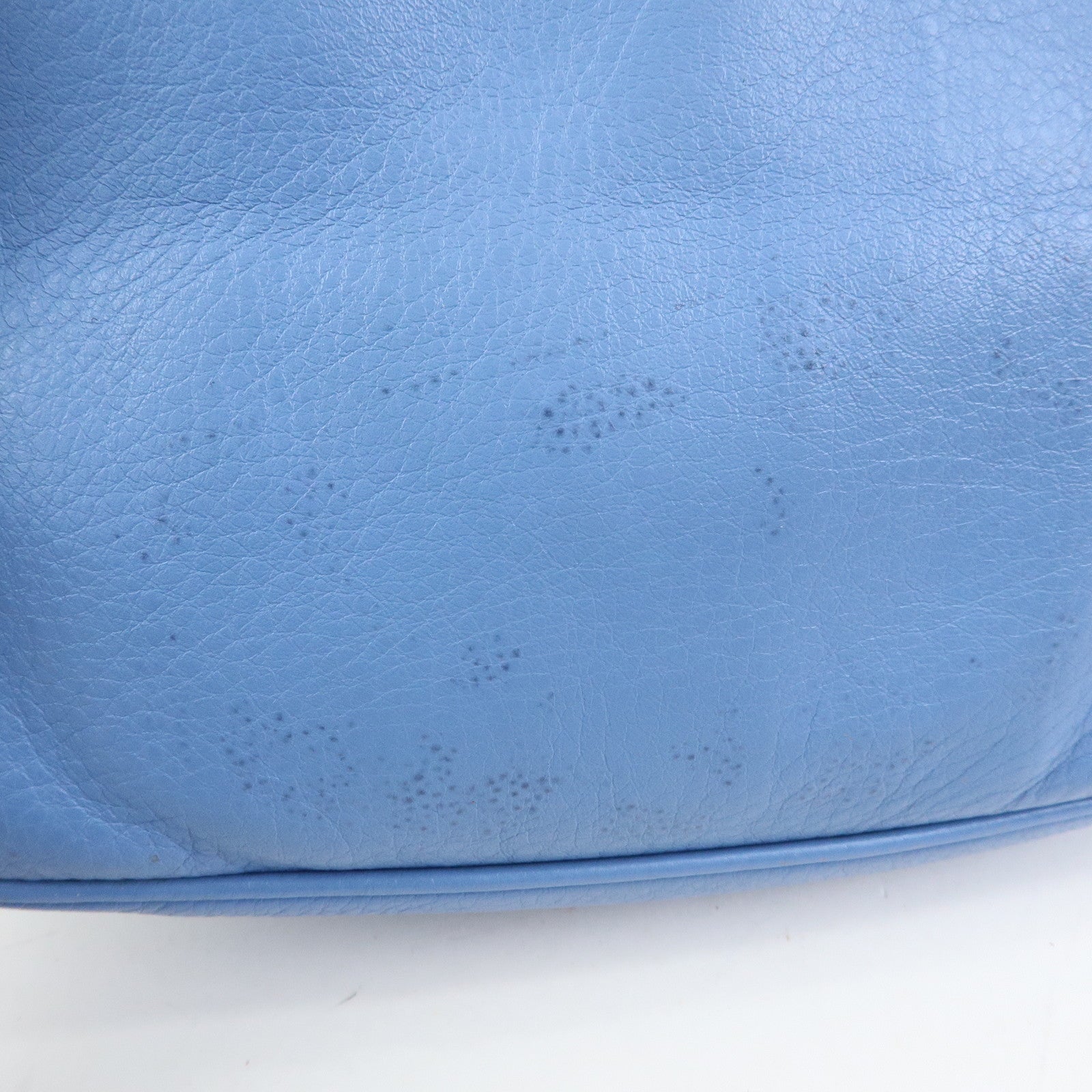 FENDI Leather Chain Shoulder Bag Crossbody Bag Light Blue 8M0276