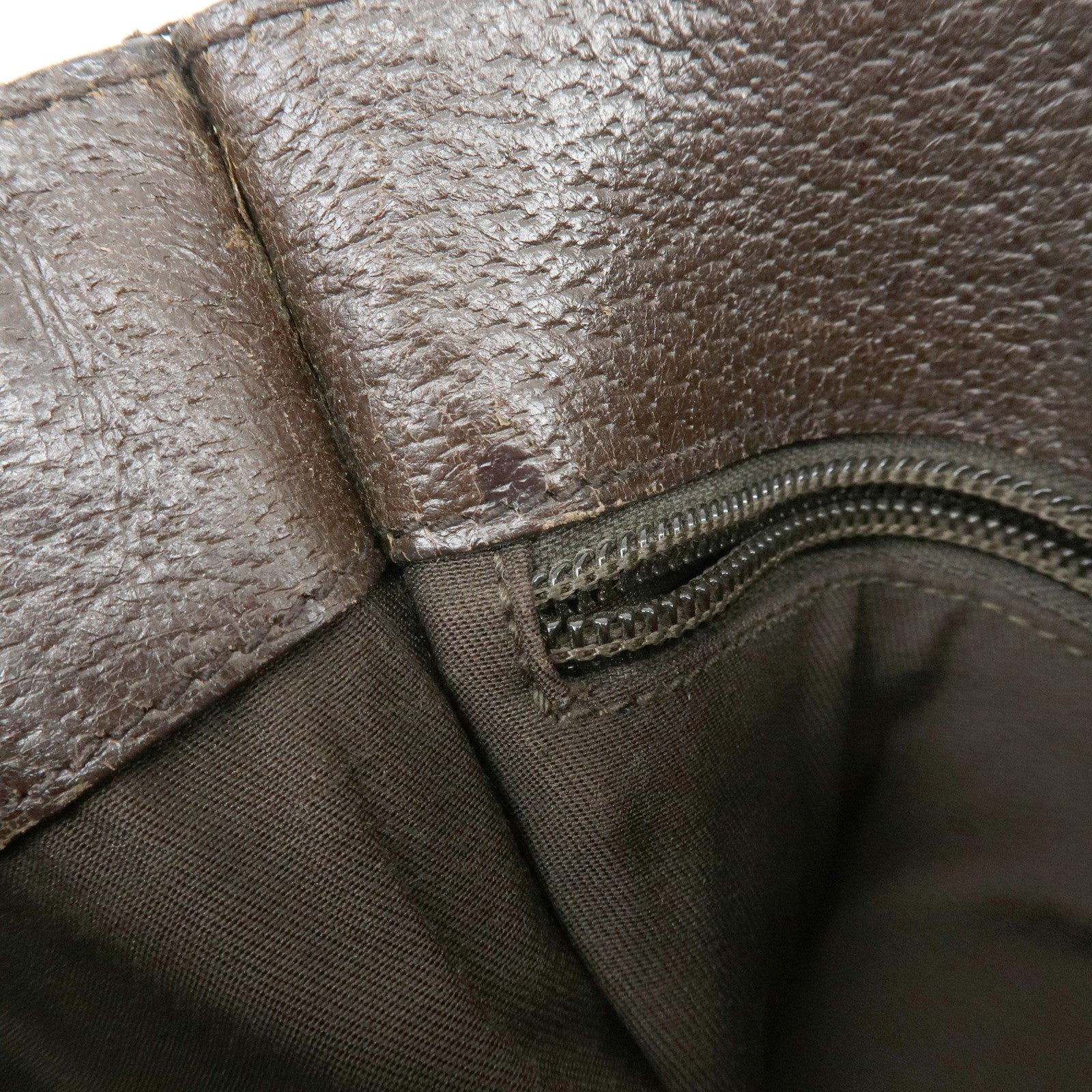 GUCCI Sherry GG Canvas Leather Shoulder Crossbody Bag Brown 27639