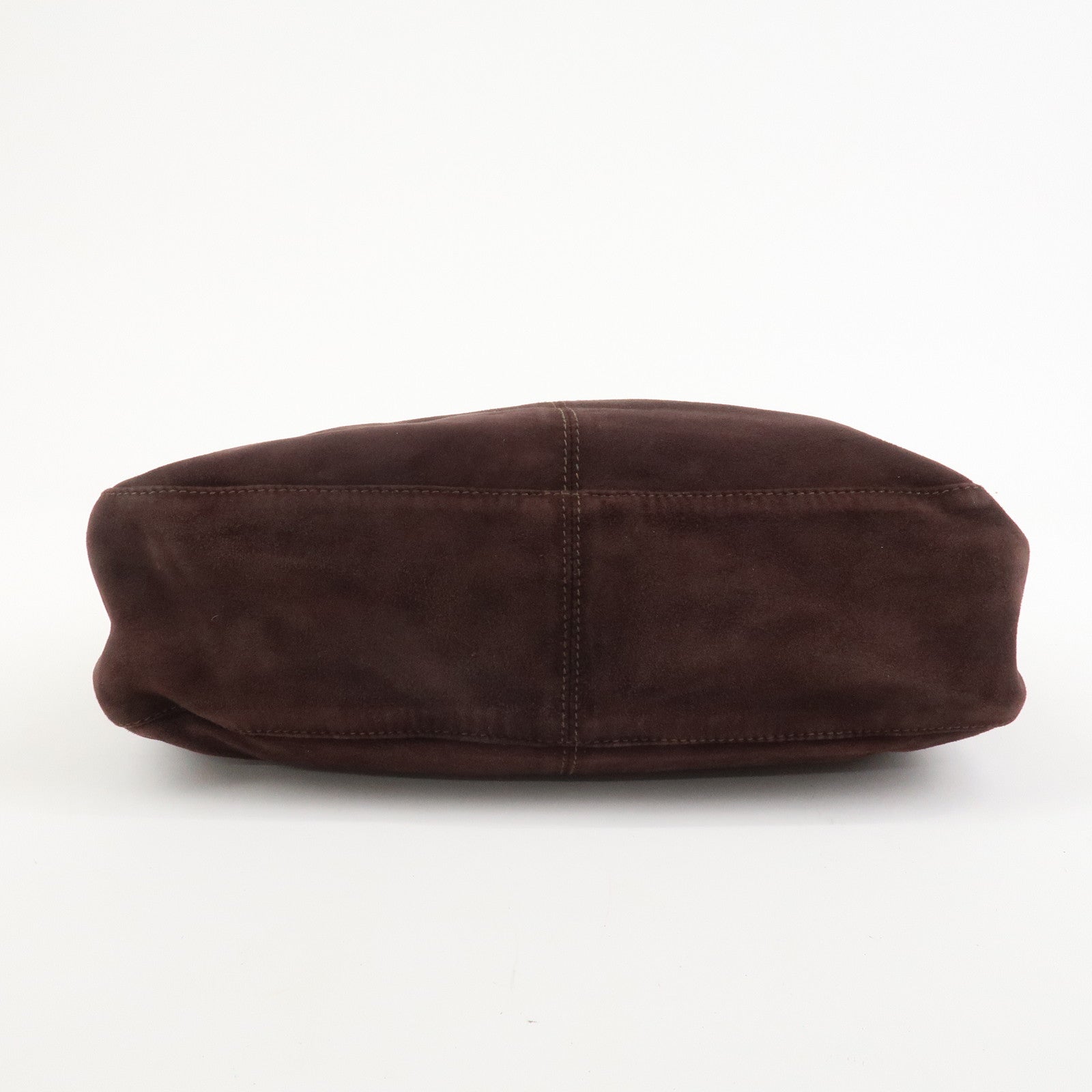 FENDI Suede Leather Shoulder Bag Hand Bag Brown 26327