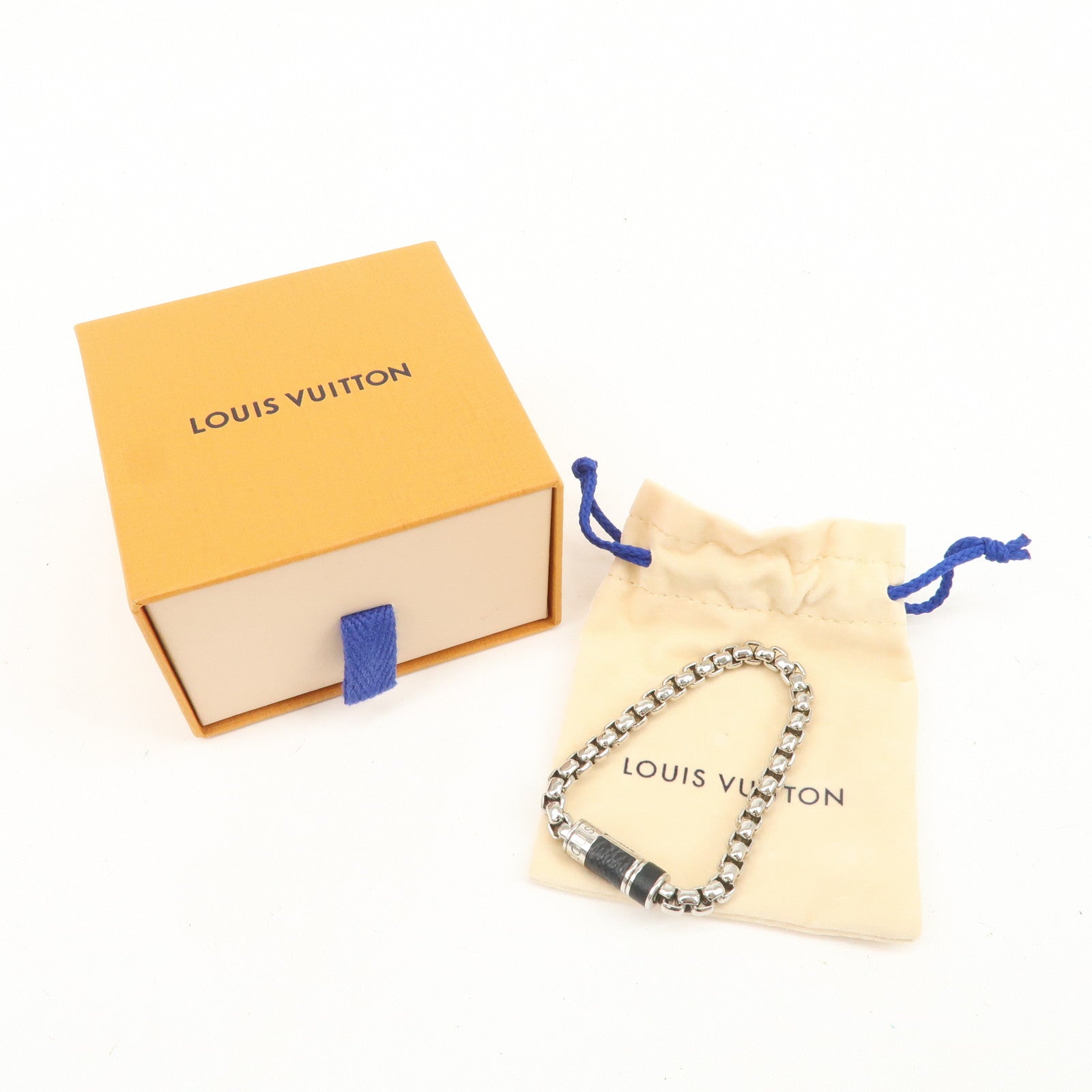 Louis Vuitton Monogram Eclips Monogram Metal Chain Bracelet M62592