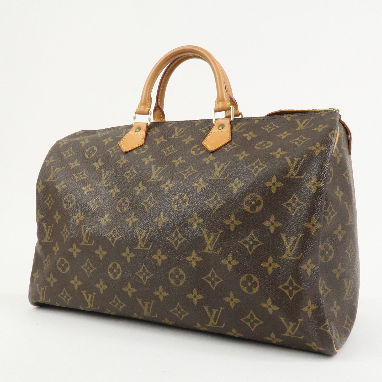 Louis Vuitton Monogram Speedy 40 Hand Bag Boston Bag Brown M41522