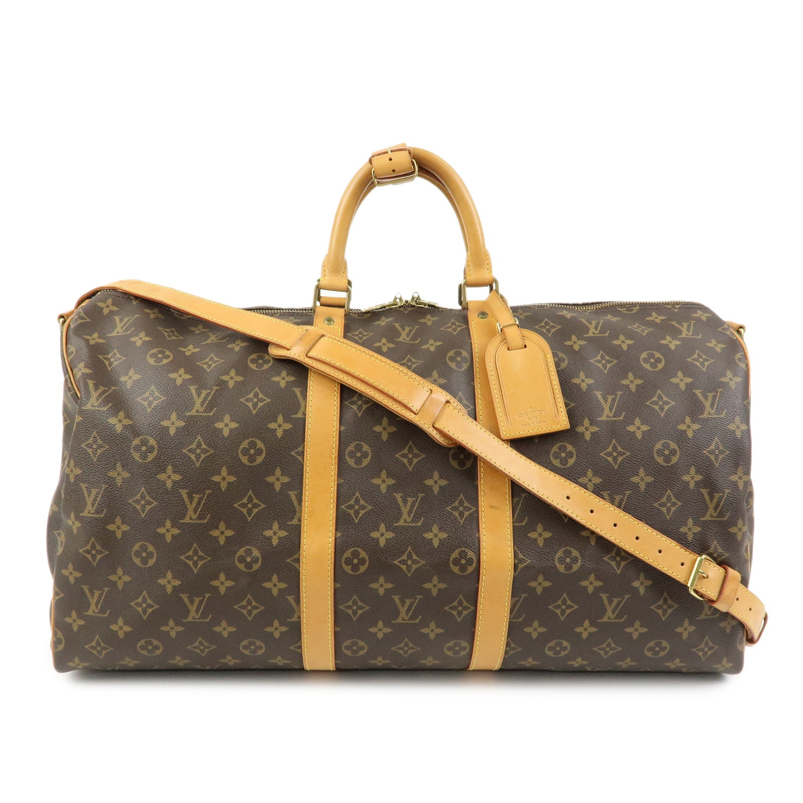 Louis Vuitton Monogram Keep All Bandouliere 55 Boston Bag M41414