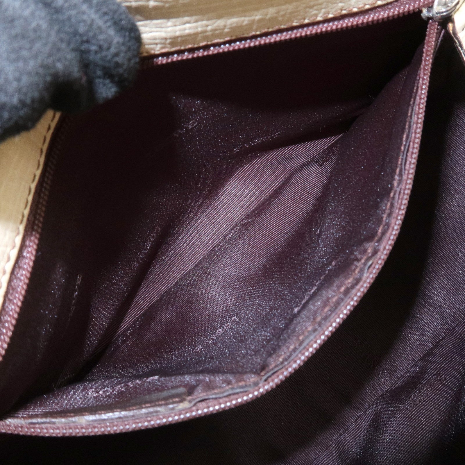 LOEWE Logo Leather Hand Bag Ivory