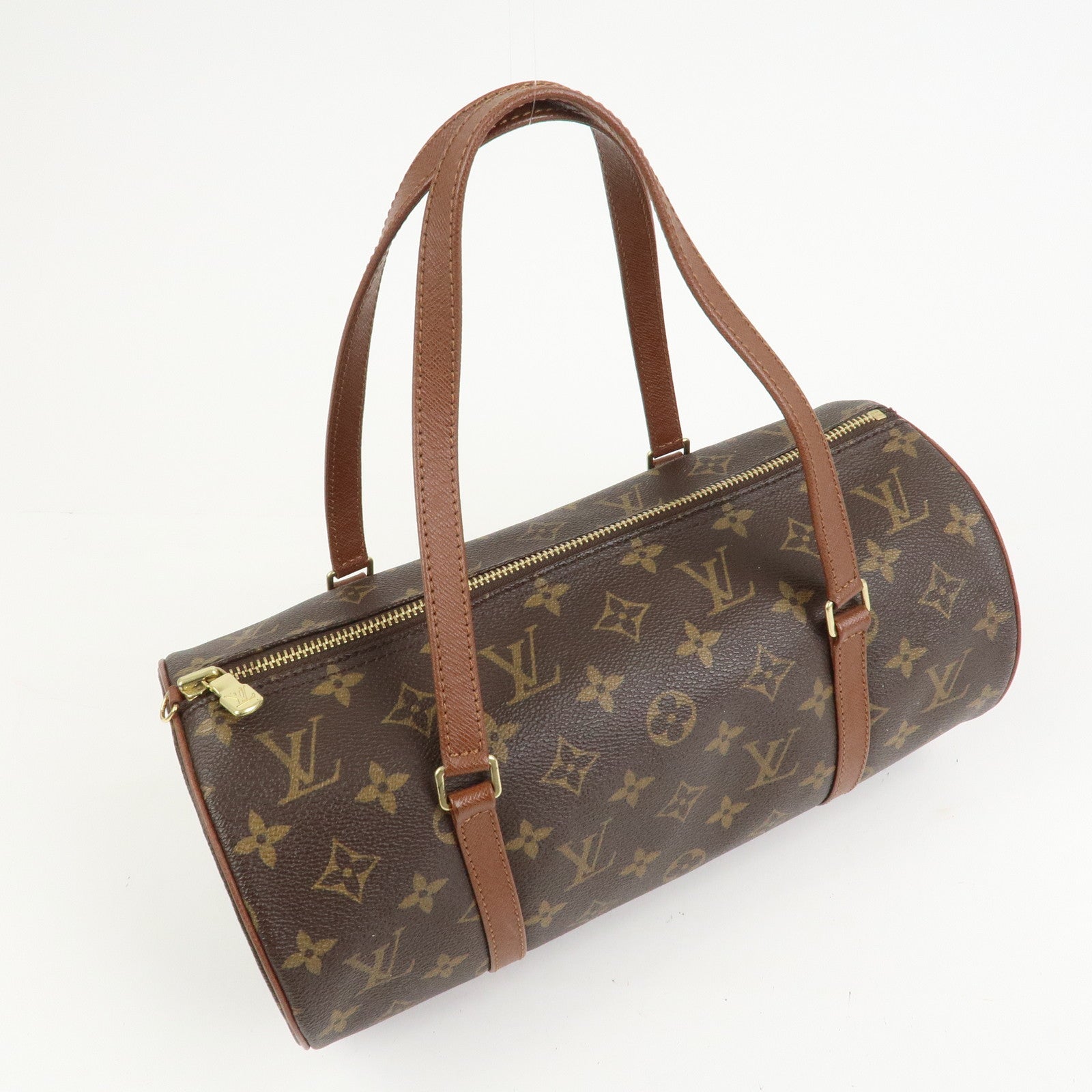 Louis Vuitton Monogram Papillon 30 Hand Bag Brown M51365