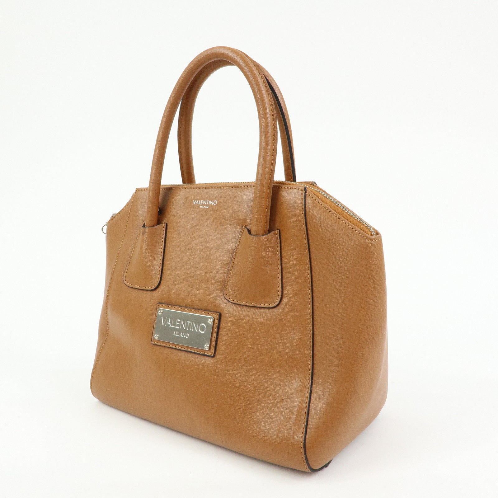 VALENTINO Leather 2Way Bag Hand Bag Shoulder Bag Brown